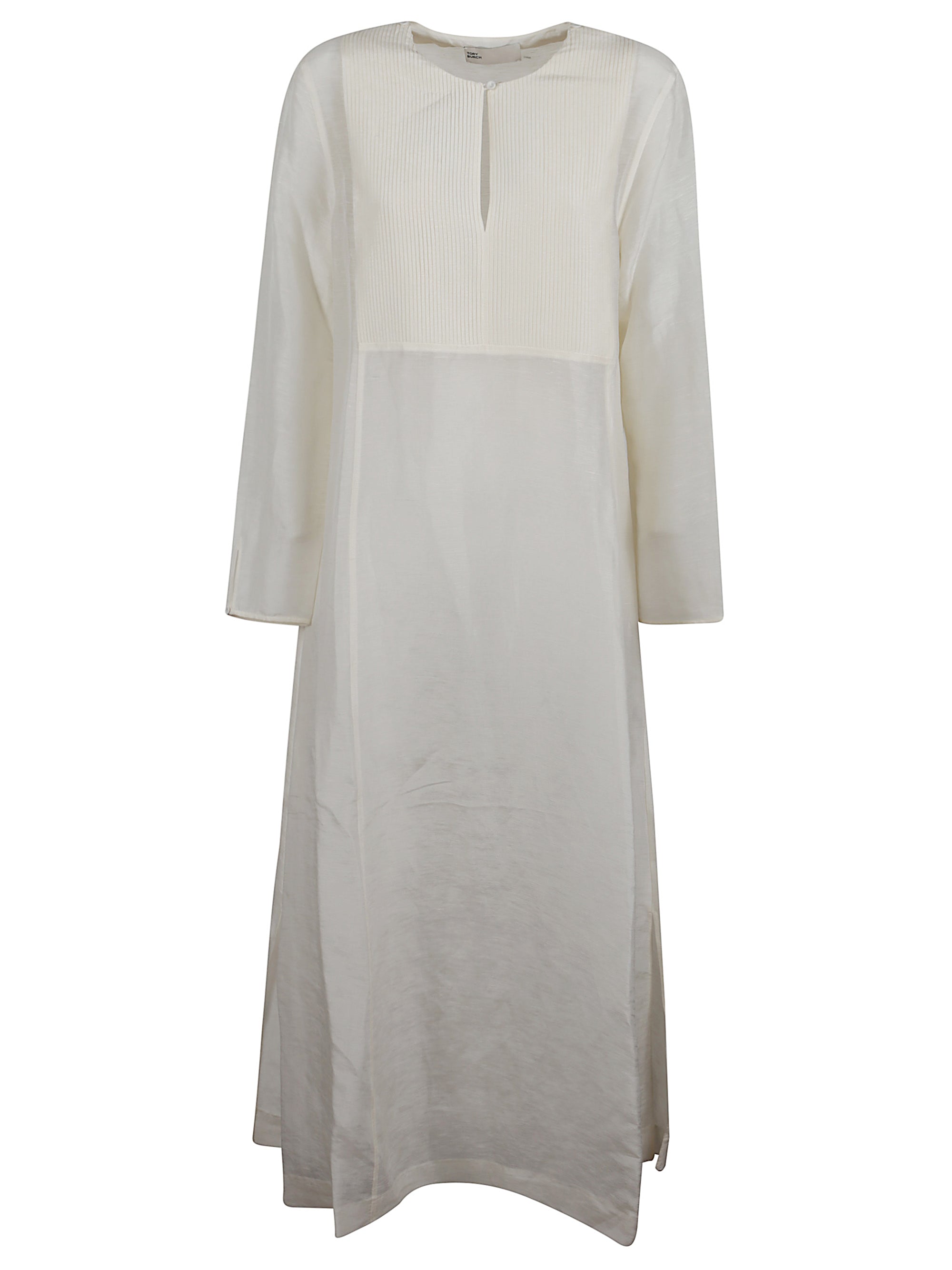 Tory Burch Dresses Ivory Linen Silk