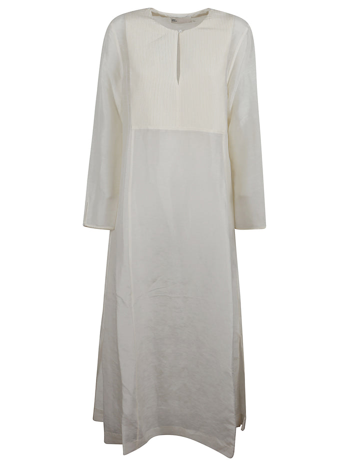 Tory Burch Dresses Ivory Linen Silk
