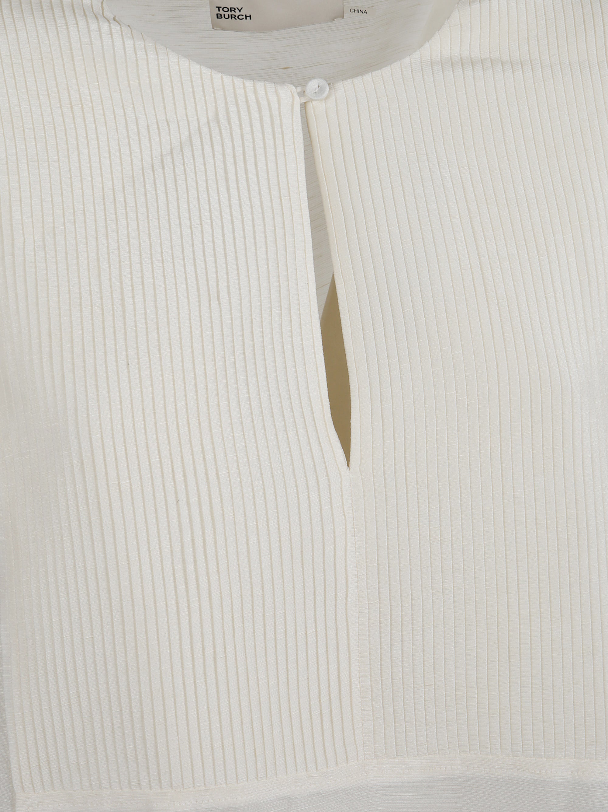 Tory Burch Dresses Ivory Linen Silk