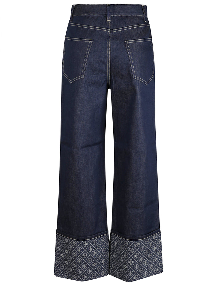 Tory Burch Jeans Denim Scuro Cotton