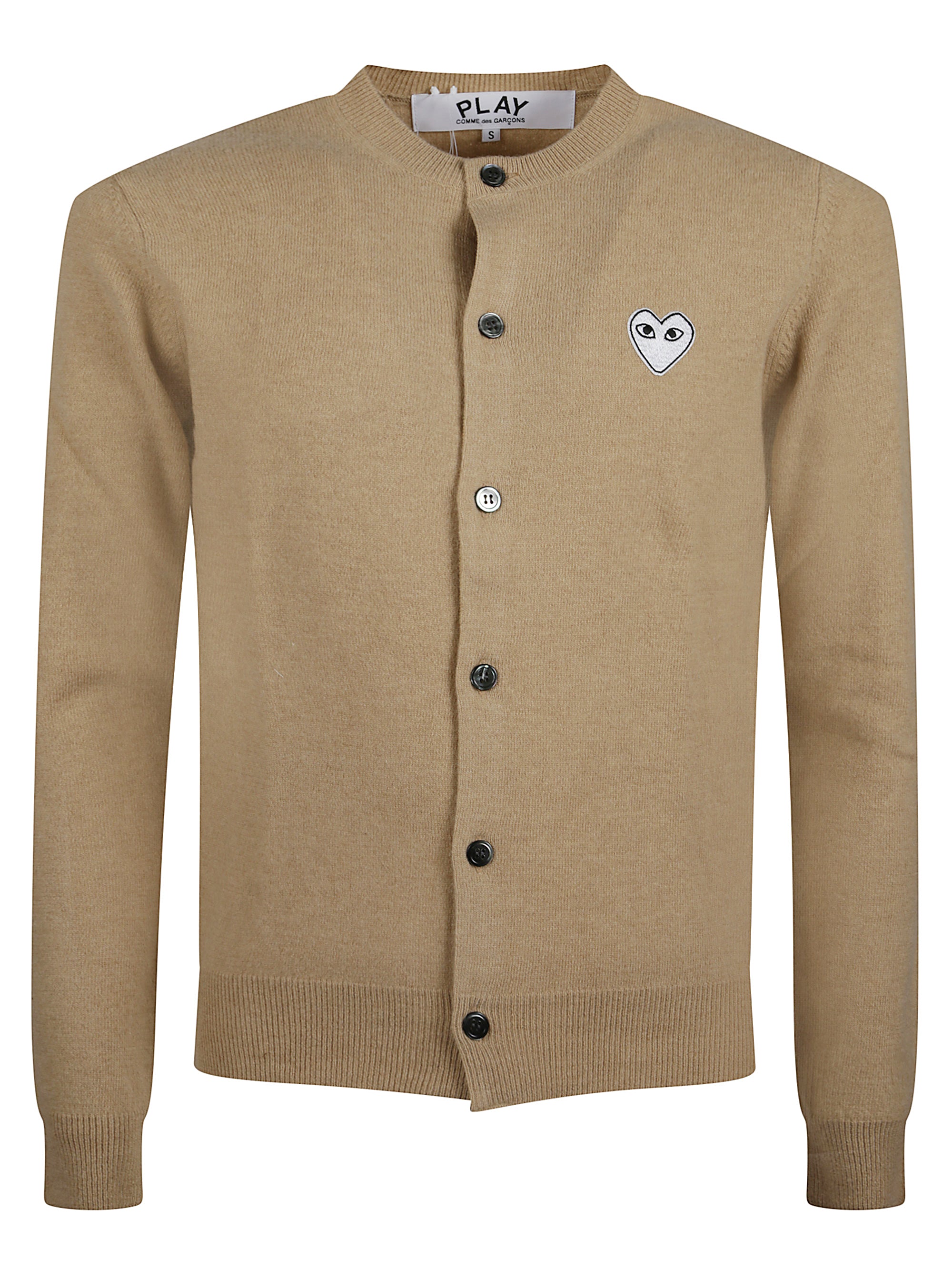 Comme Des Garcons Play Sweaters Beige Wool
