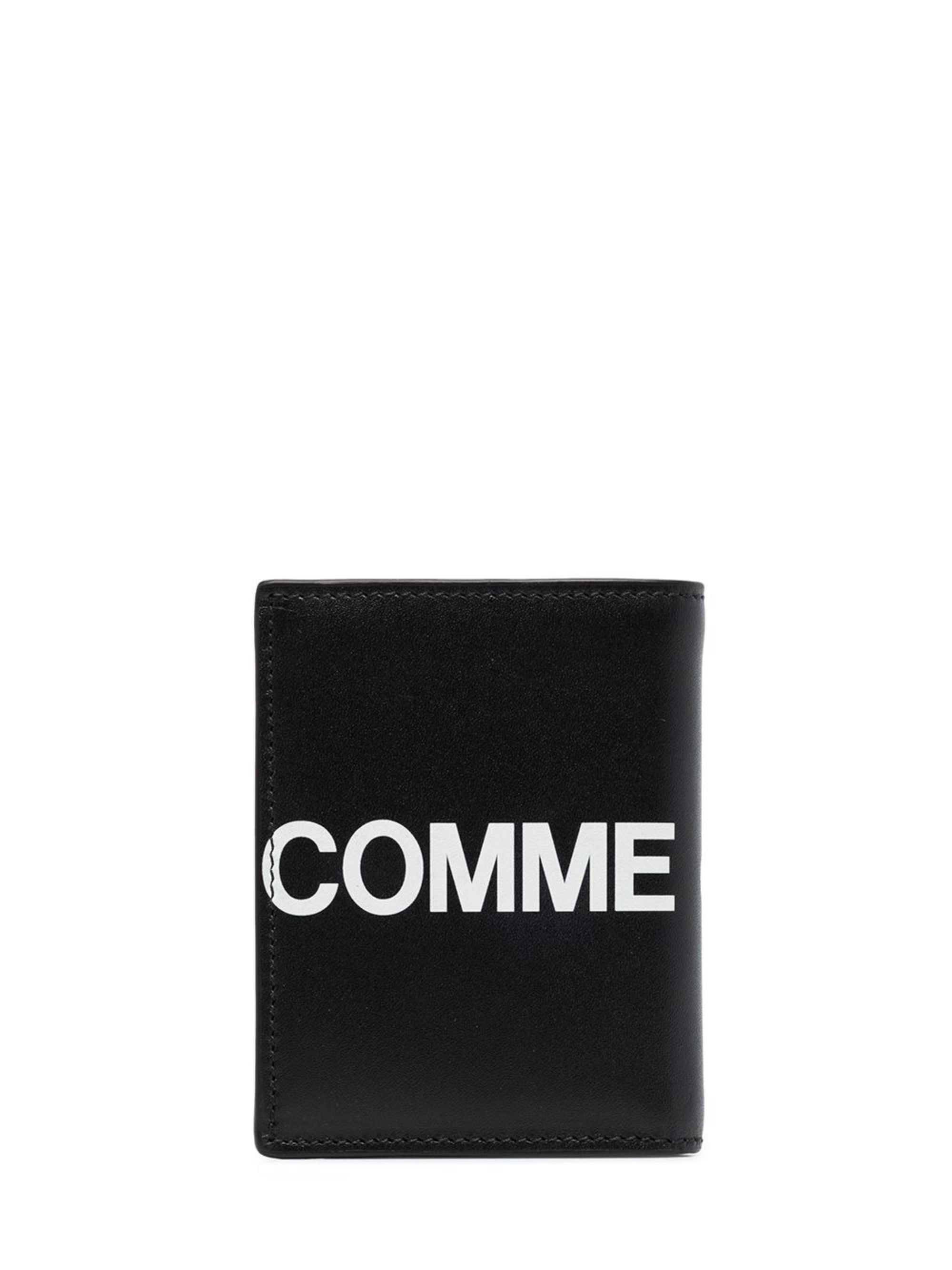 Comme Des Garcons Wallet Black Cowhide Leather