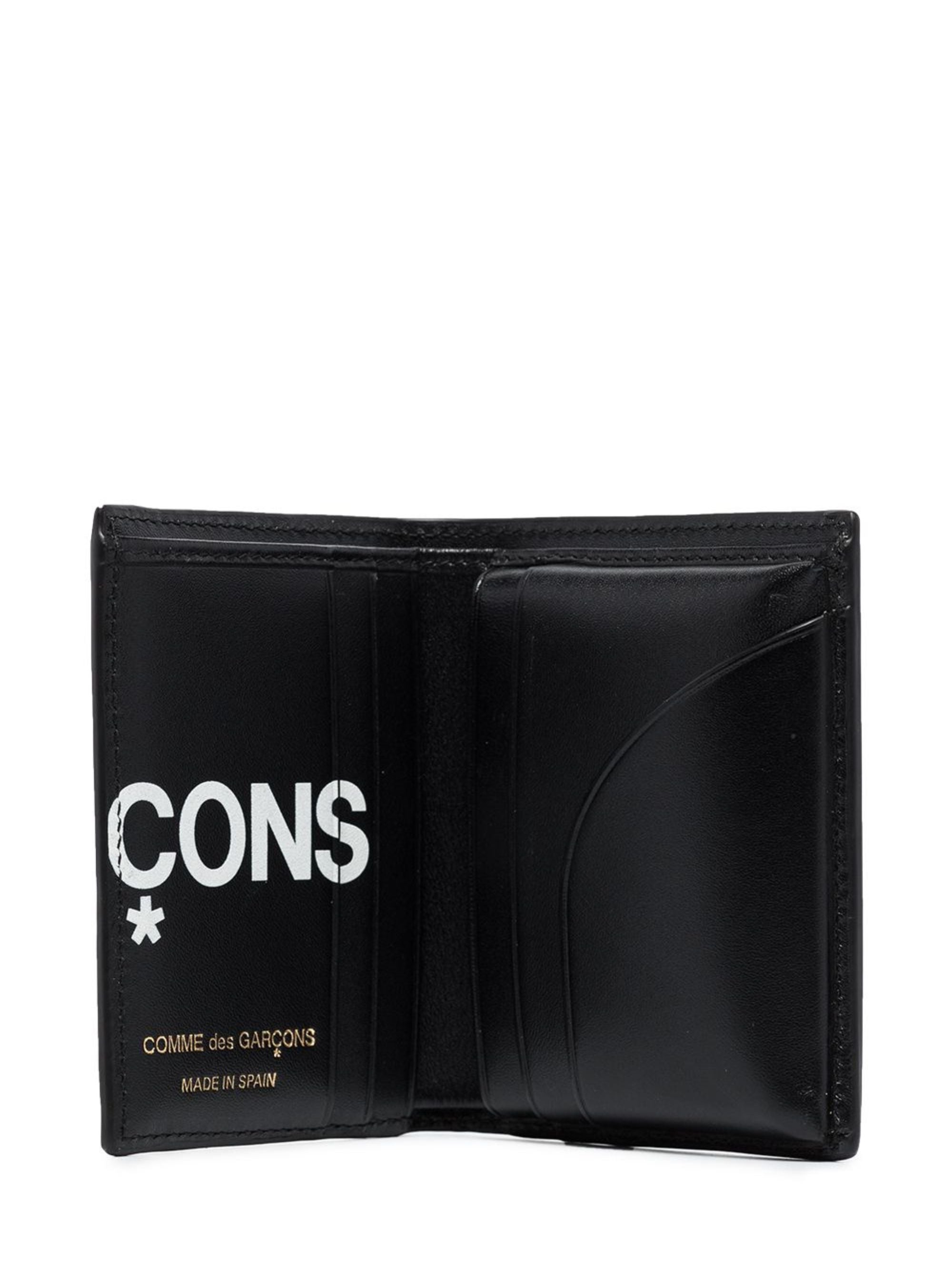 Comme Des Garcons Wallet Black Cowhide Leather