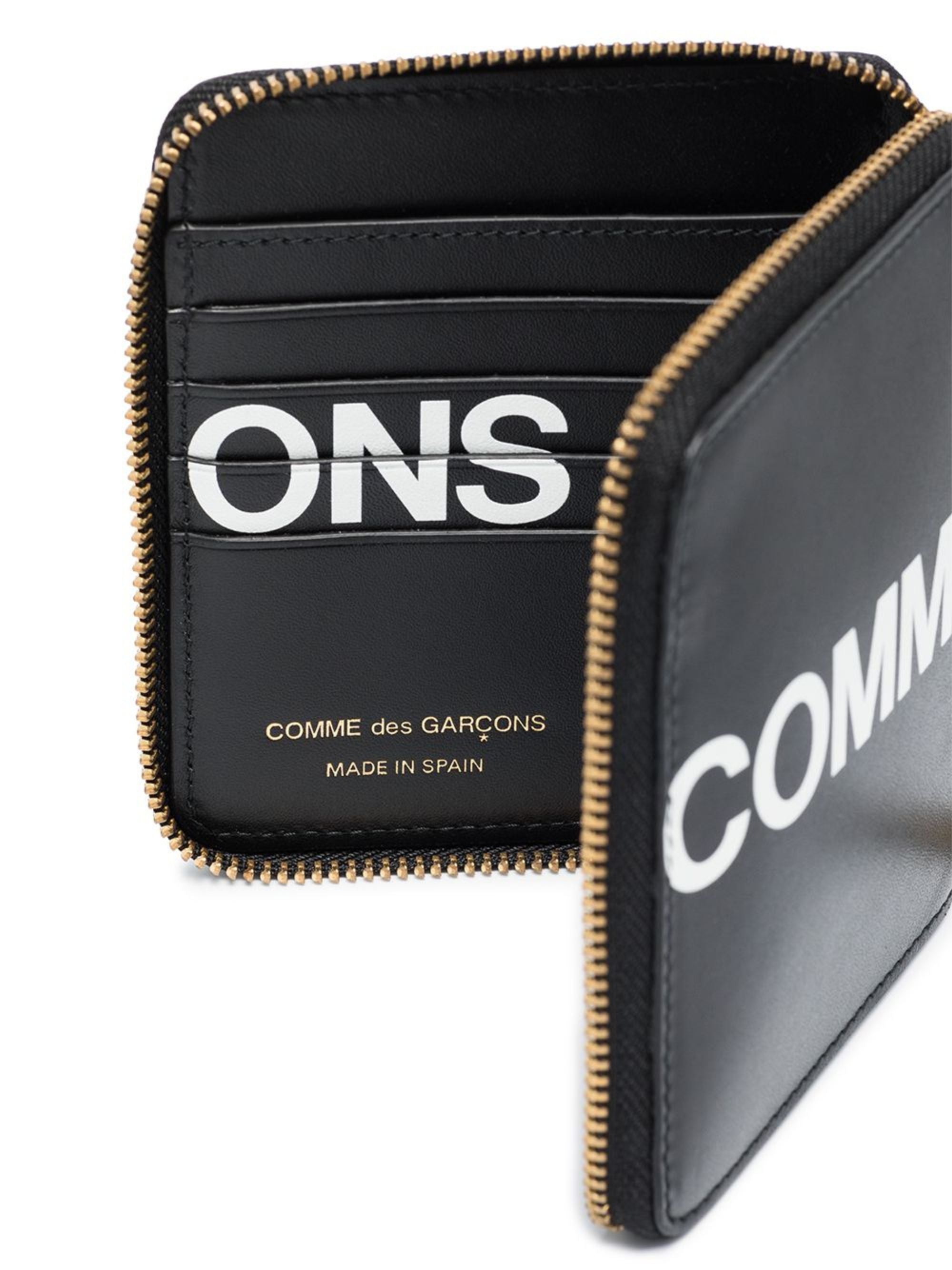 Comme Des Garcons Wallet Black Cowhide Leather