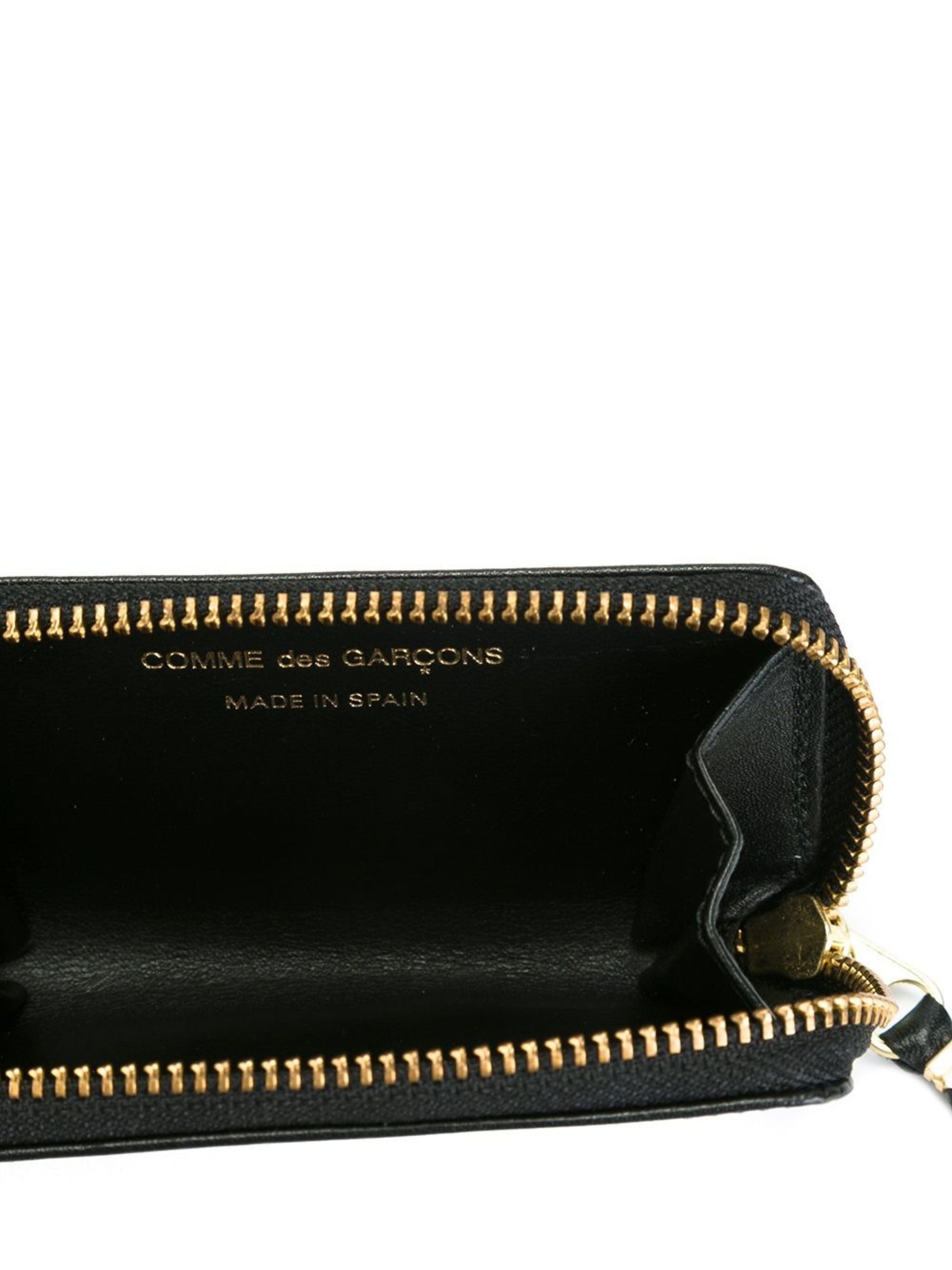 Comme Des Garcons Wallet Black Calfskin