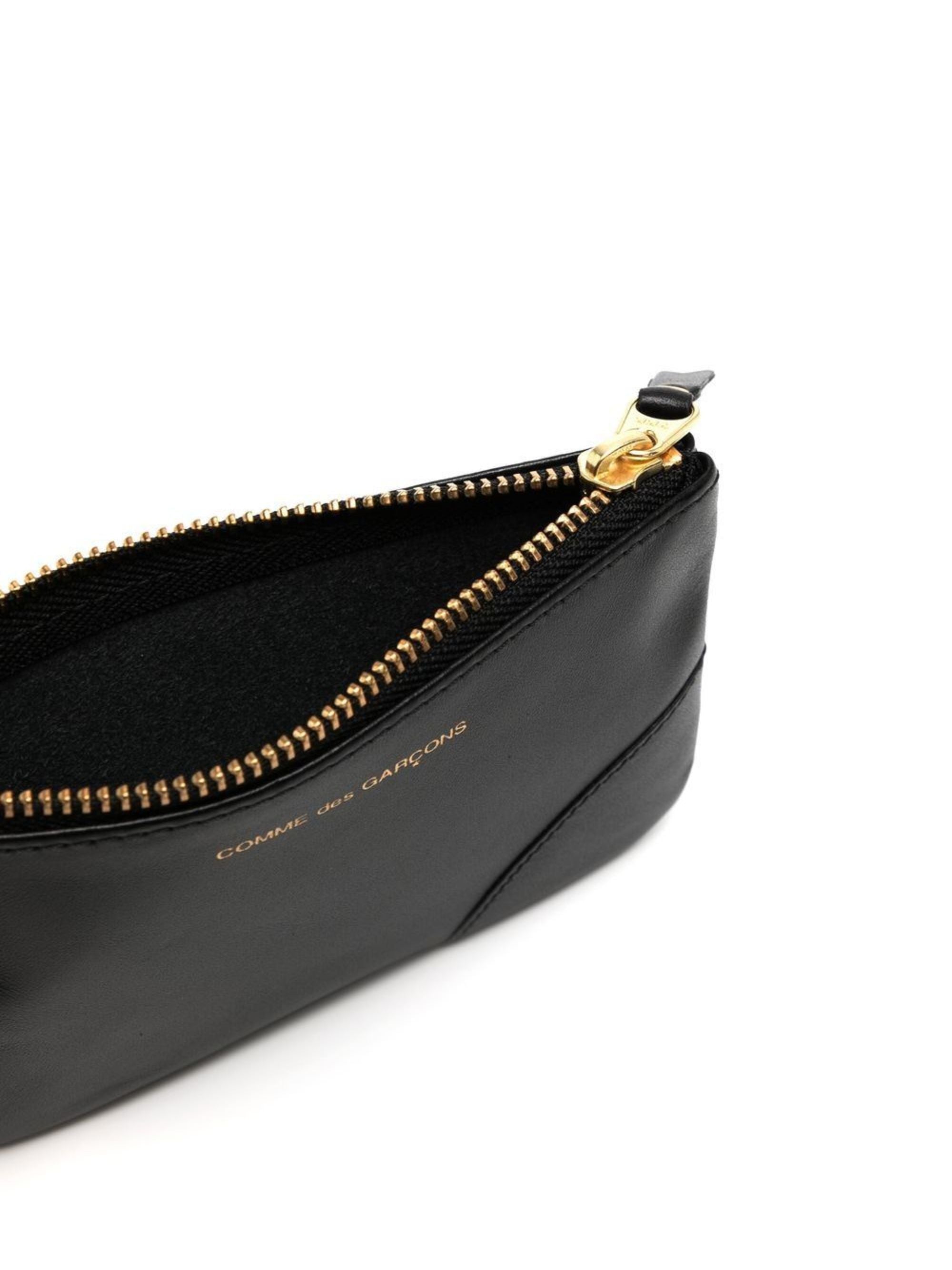 Comme Des Garcons Wallet Black Calfskin