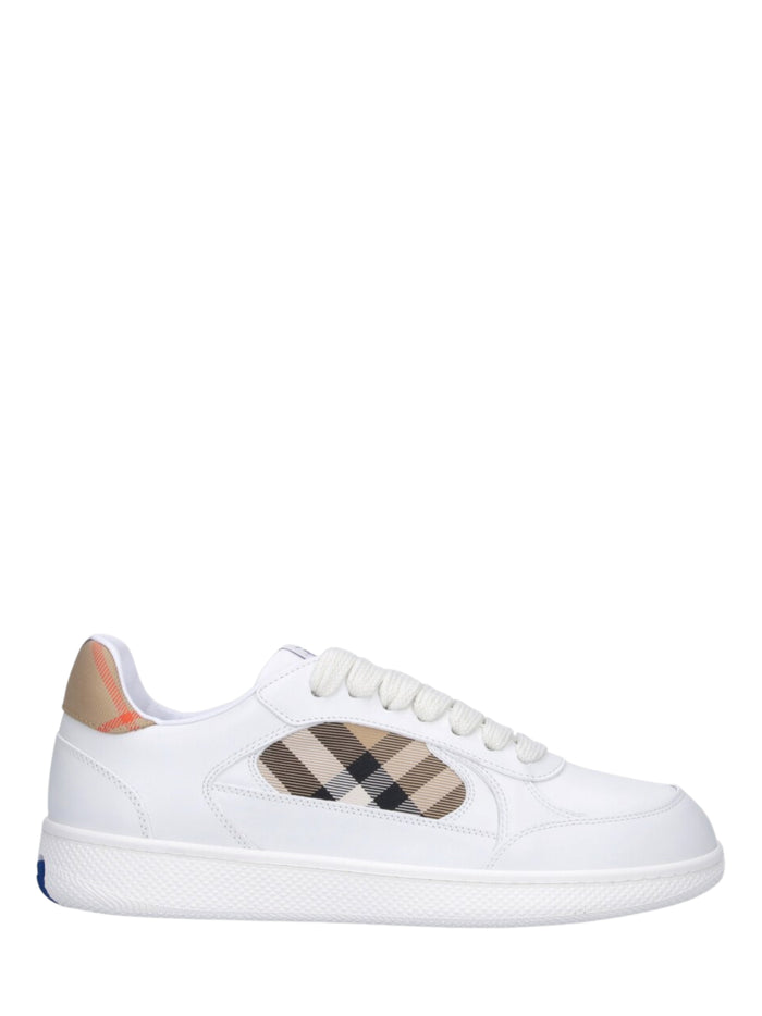 Burberry Sneakers White Calf Grain Leather (bos T