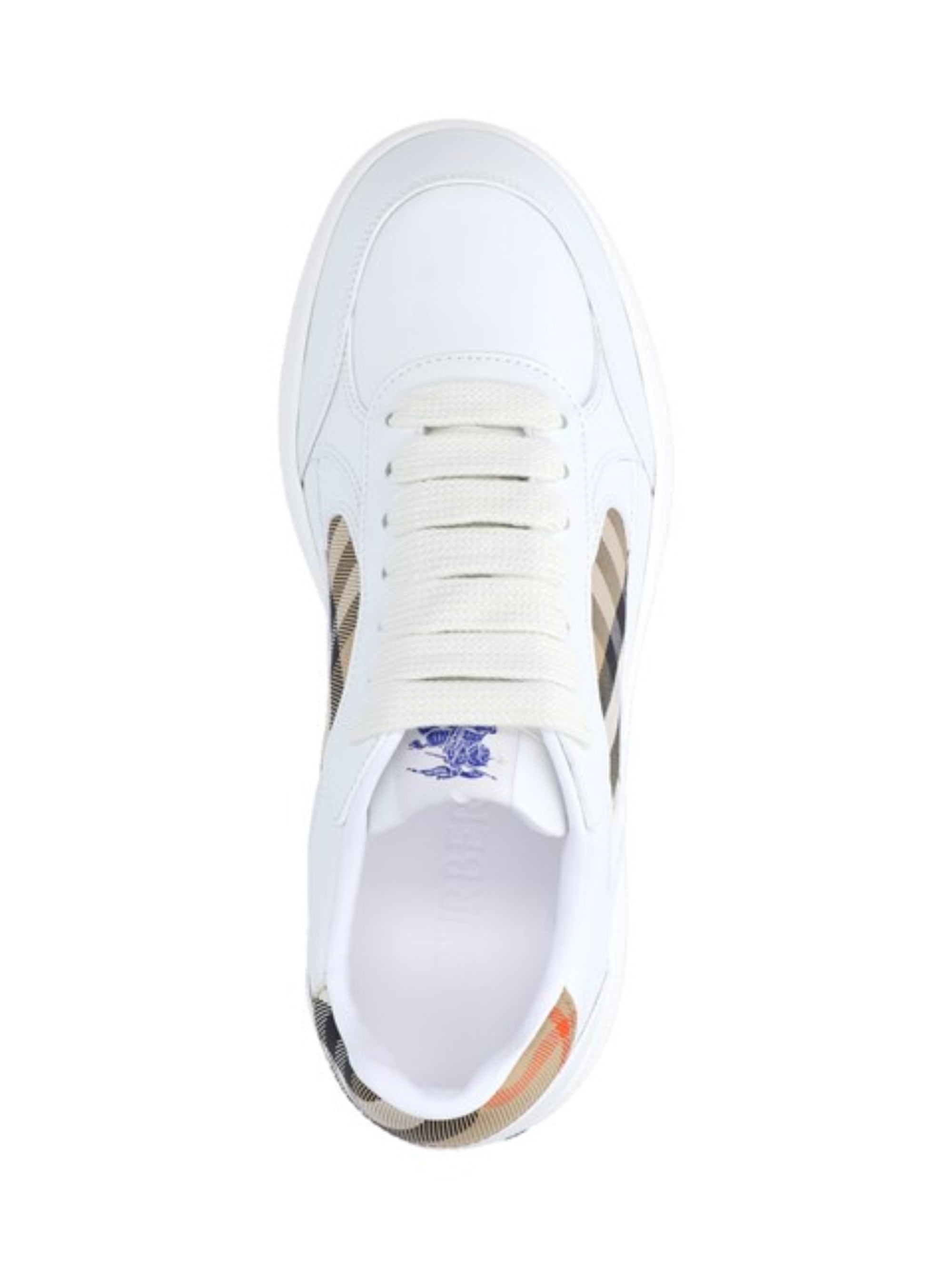 Burberry Sneakers White Calf Grain Leather (bos T