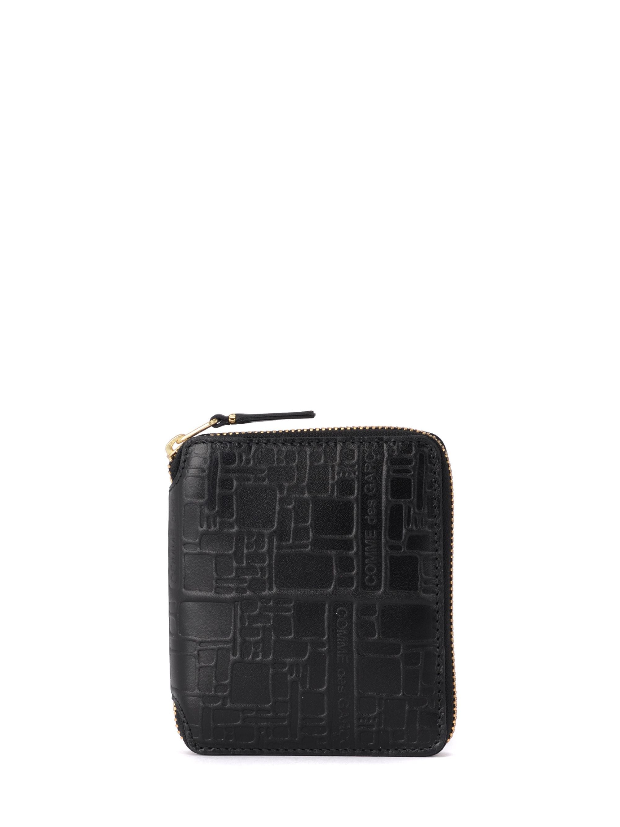 Comme Des Garcons Wallet Black Calfskin