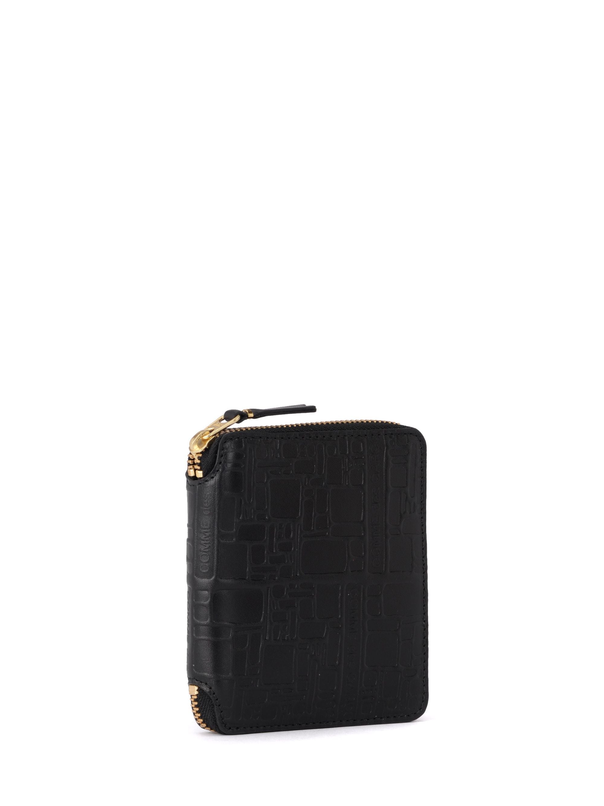 Comme Des Garcons Wallet Black Calfskin