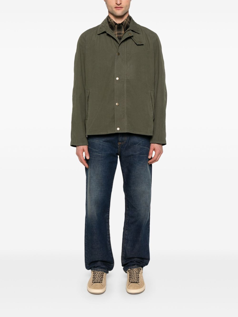 Barbour Coats Green Cotton