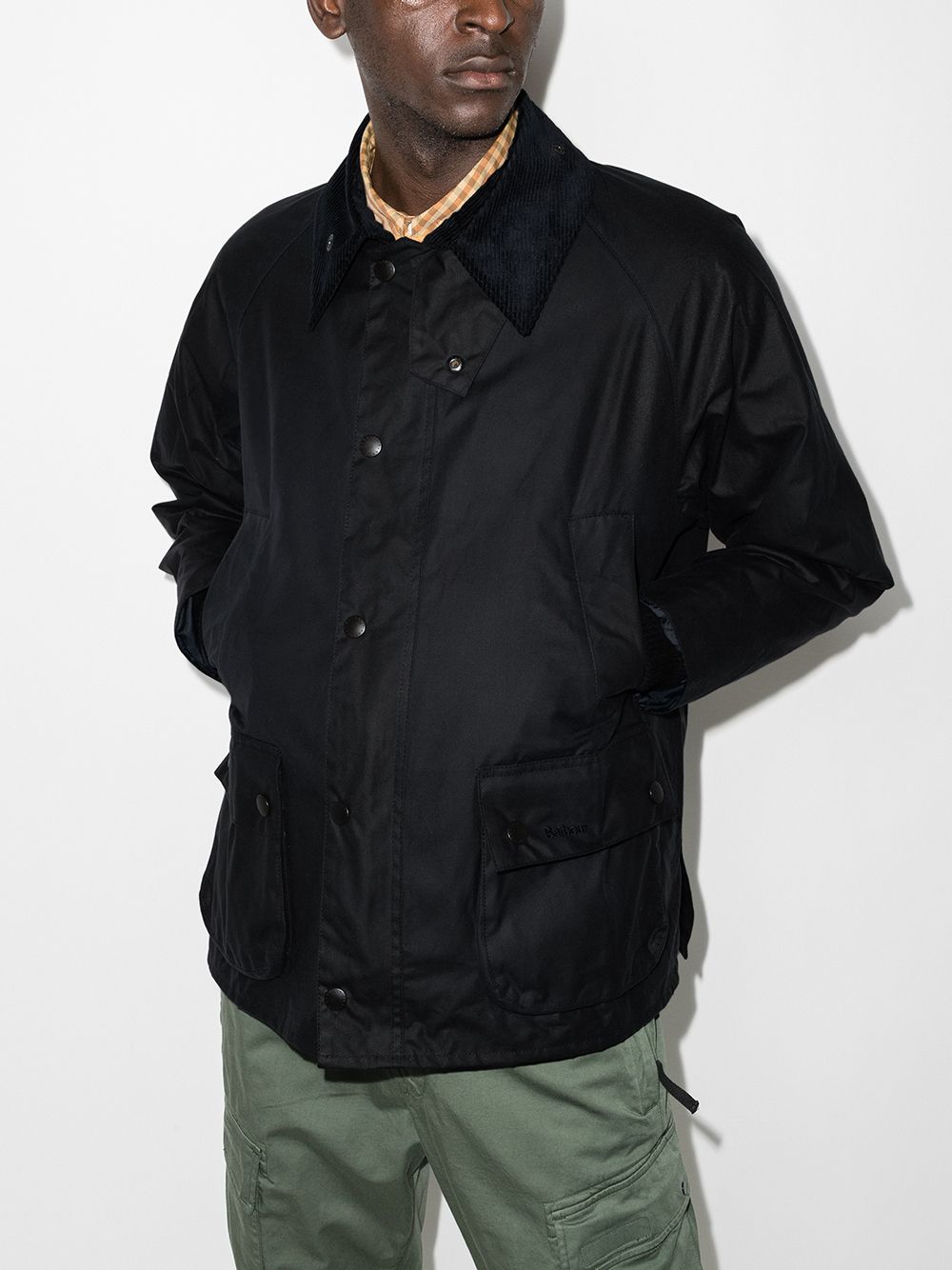 Barbour Coats Blue Waxed Cotton