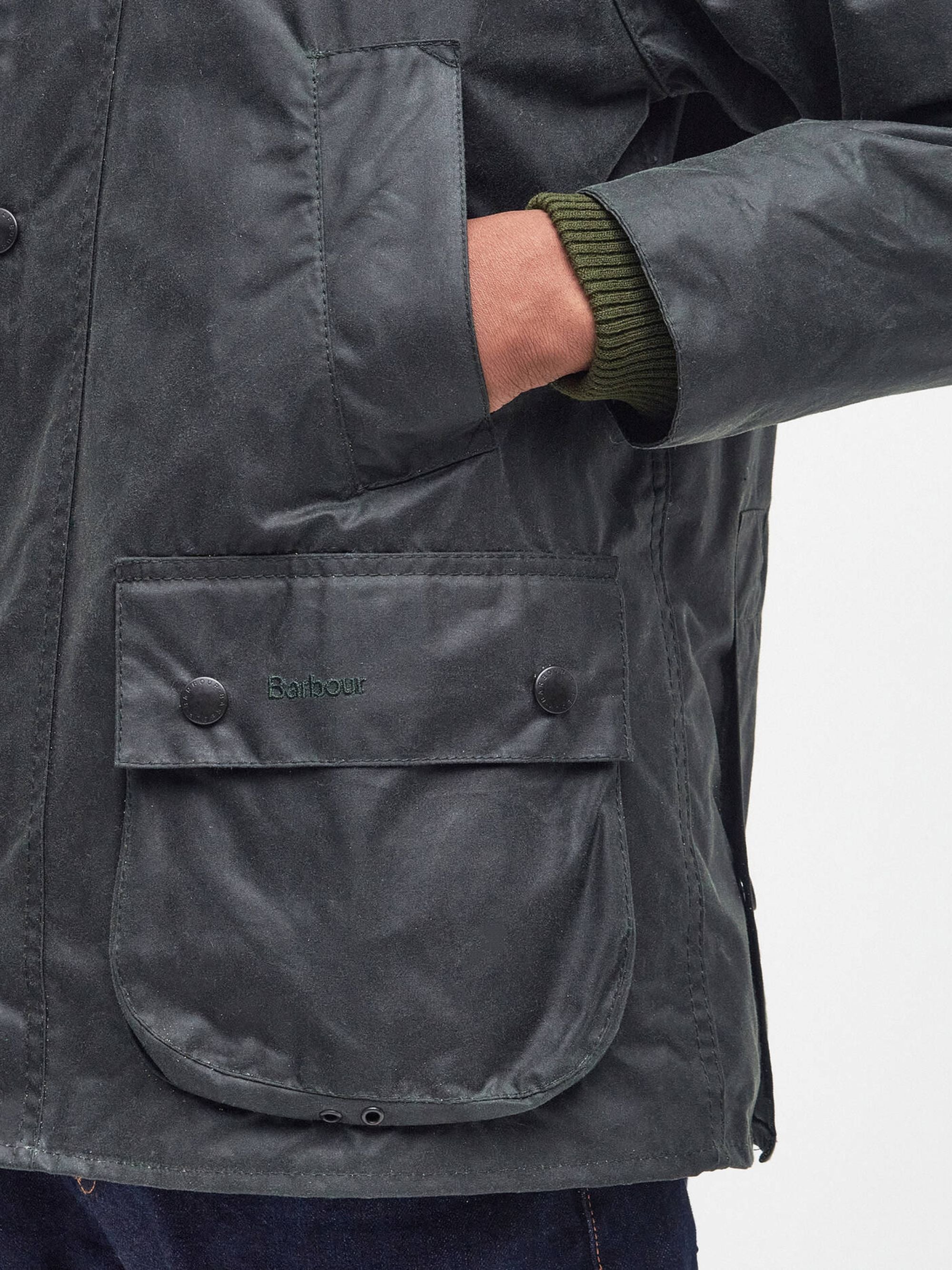 Barbour Coats Green Waxed Cotton