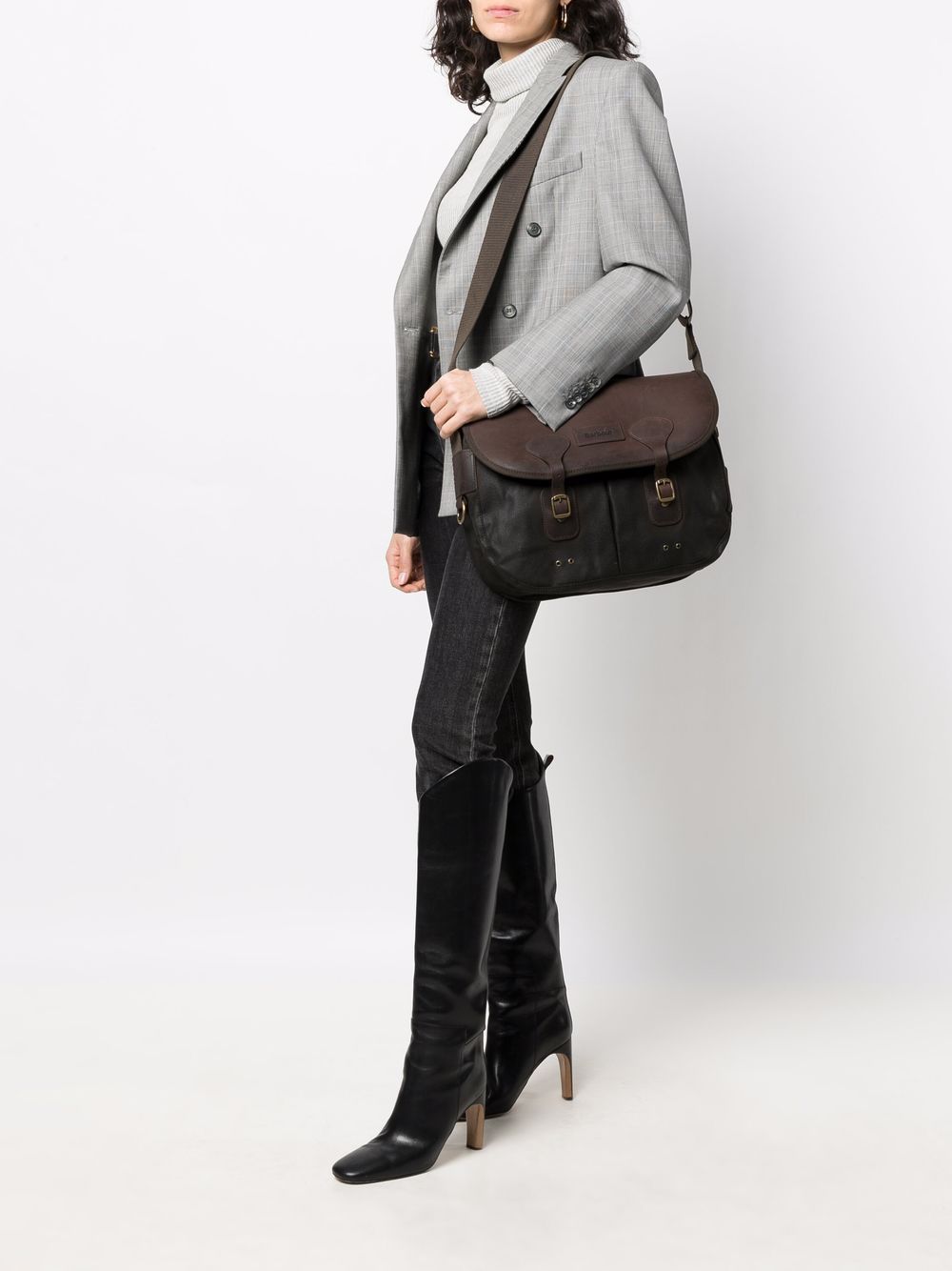 Barbour Bags Green Waxed Cotton