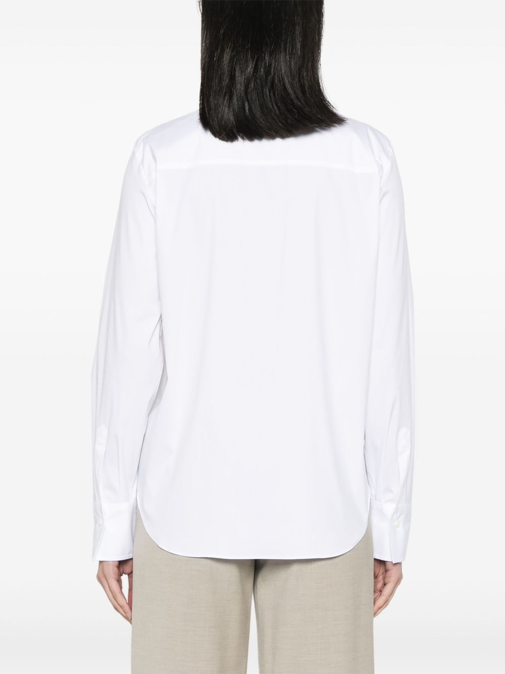 Brunello Cucinelli Shirts White Cotton Polyamide Elastane