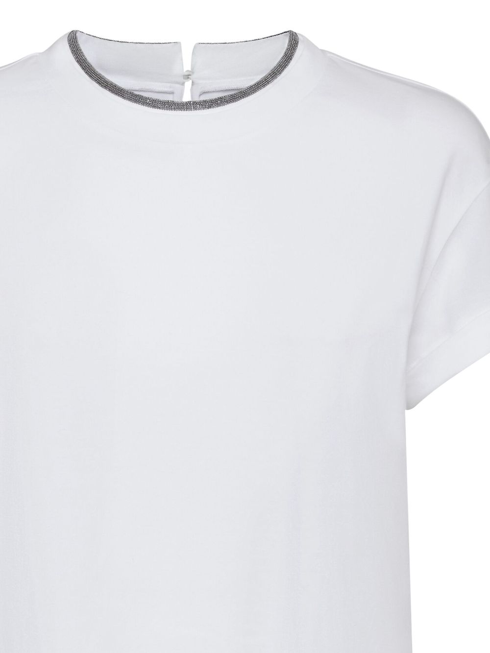 Brunello Cucinelli T-shirts and Polos White Cotton Elastane