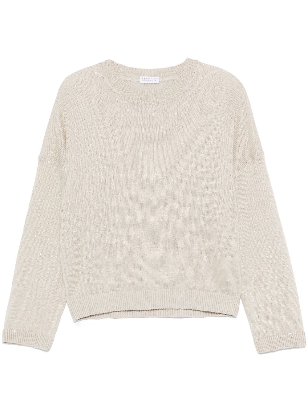 Brunello Cucinelli Sweaters Beige Linen Silk