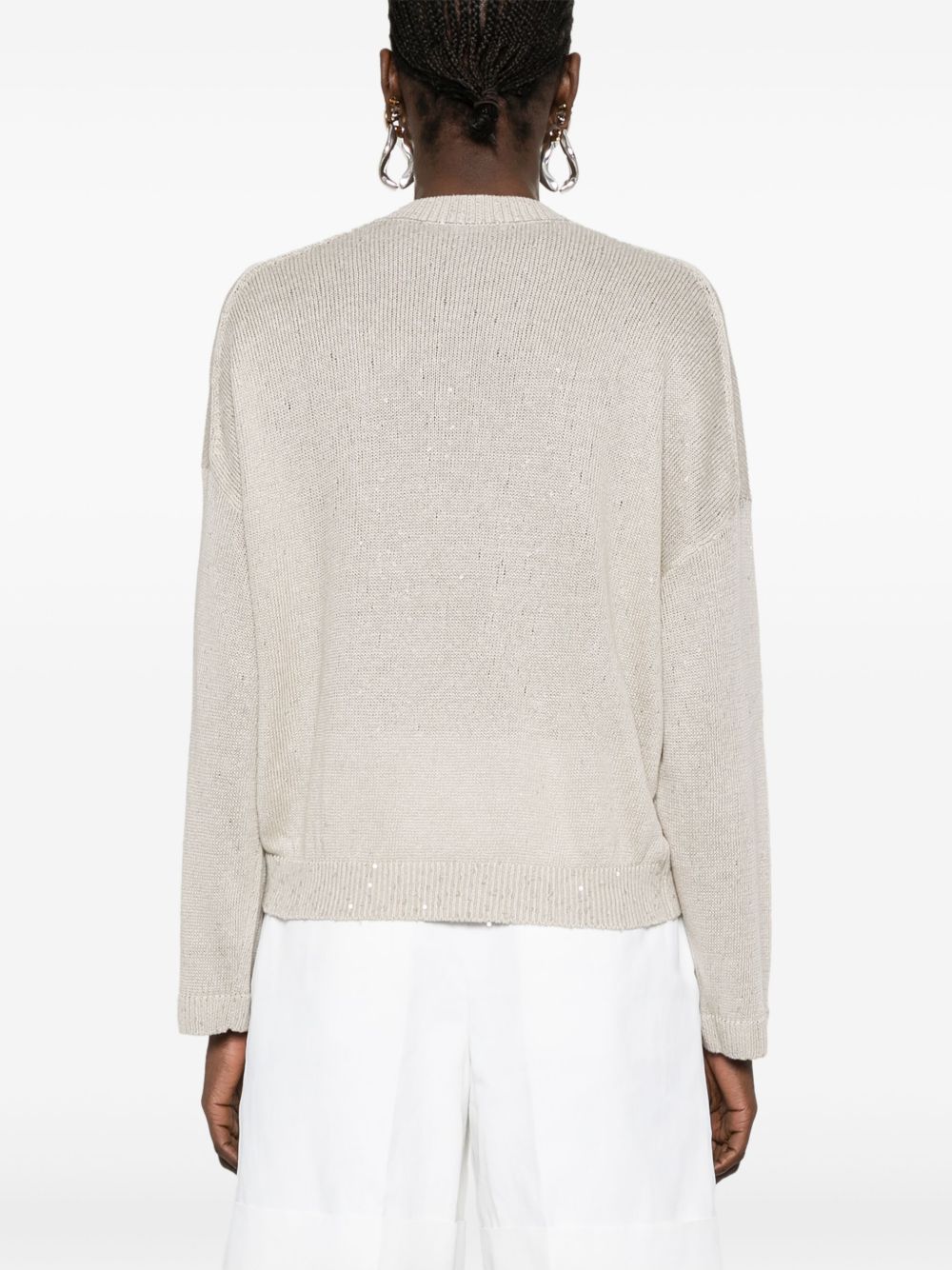 Brunello Cucinelli Sweaters Beige Linen Silk