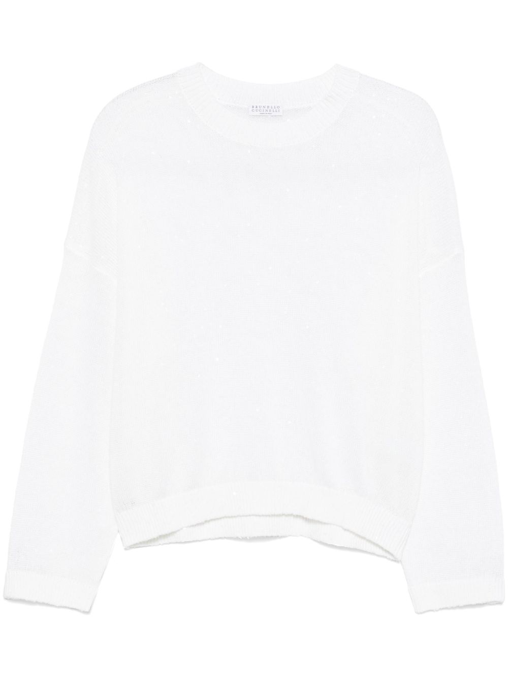 Brunello Cucinelli Sweaters White Linen Silk