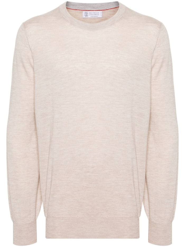 Brunello Cucinelli Sweaters Beige Wool Virgin Cashmere