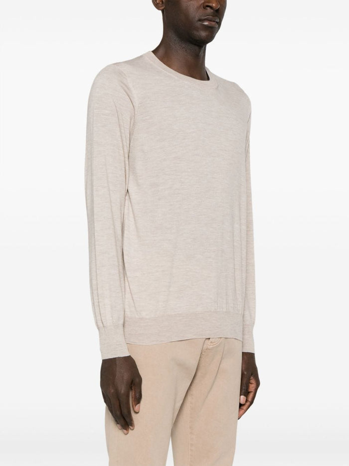 Brunello Cucinelli Sweaters Beige Wool Virgin Cashmere