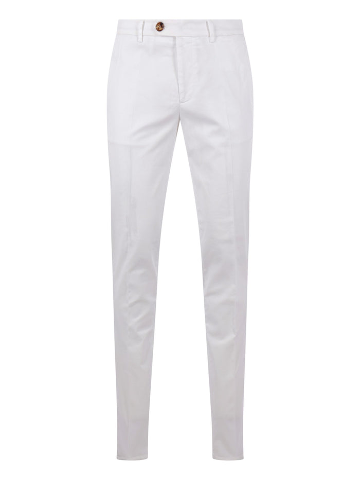Brunello Cucinelli Trousers White Cotton Elastane
