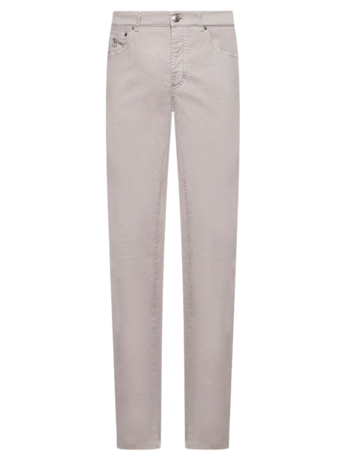 Brunello Cucinelli Trousers Beige Cotton Elastane