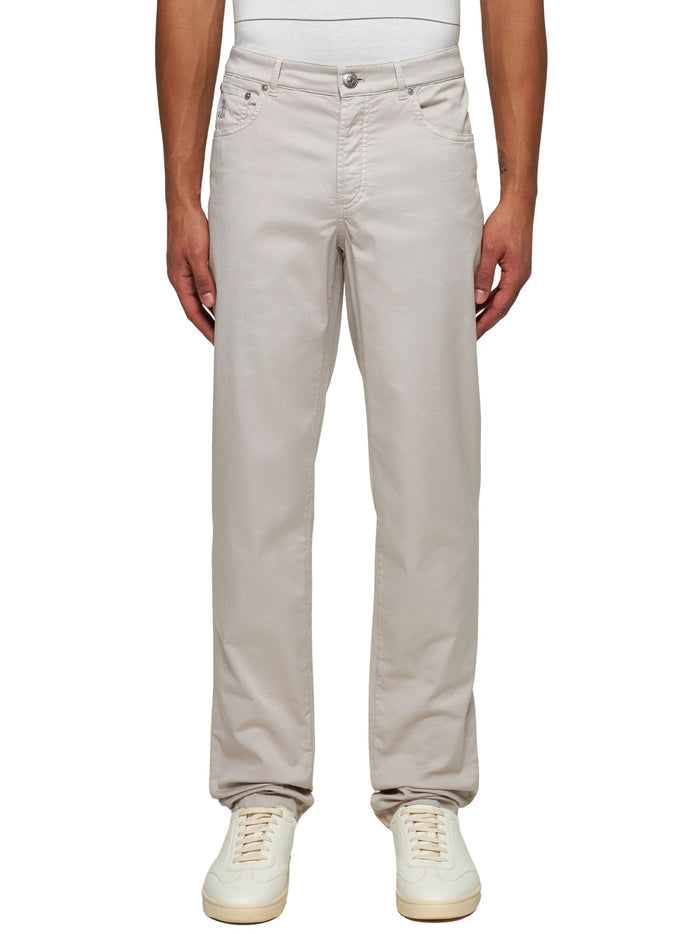 Brunello Cucinelli Trousers Beige Cotton Elastane