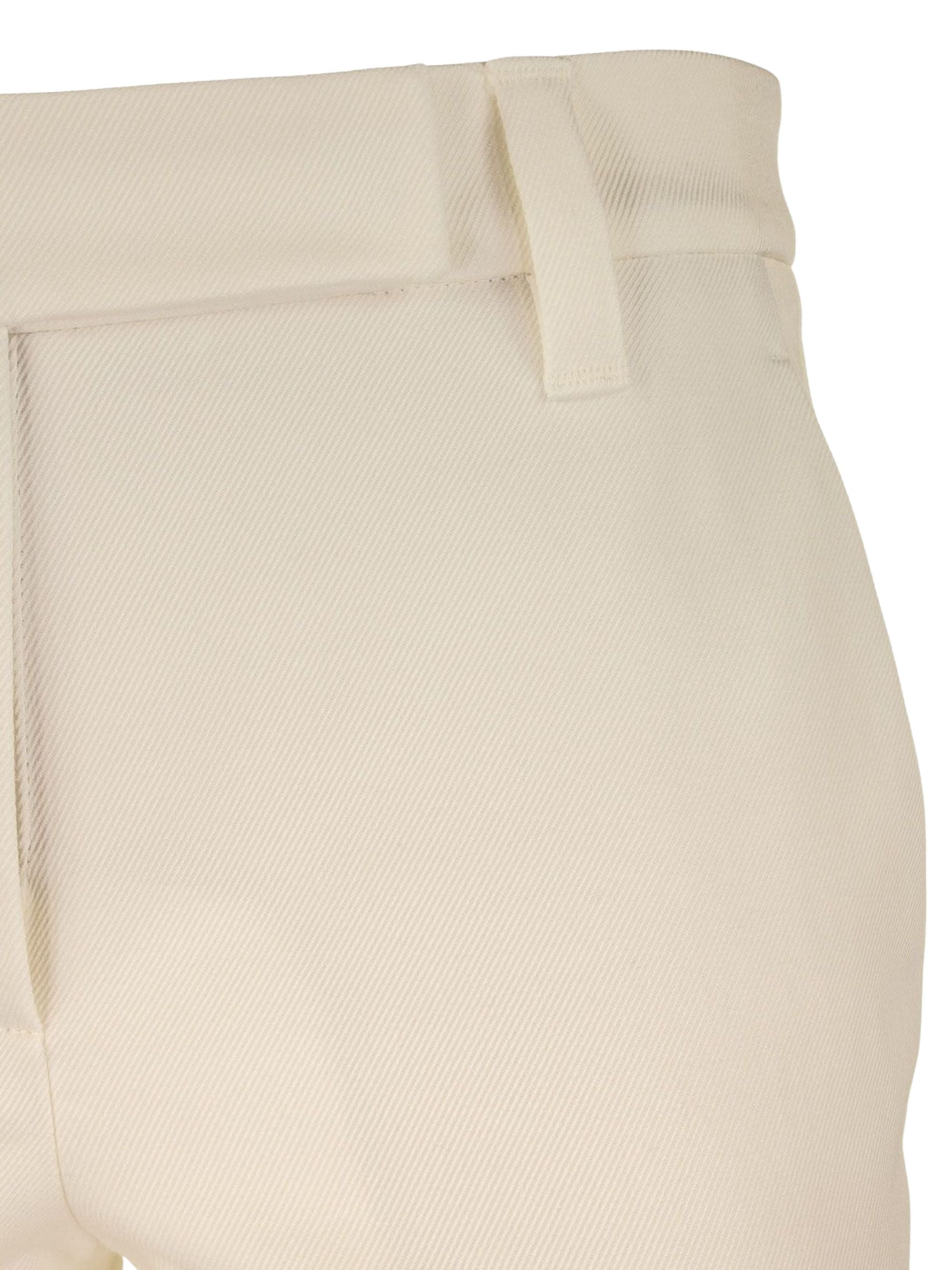 Brunello Cucinelli Trousers White Cotton Elastane