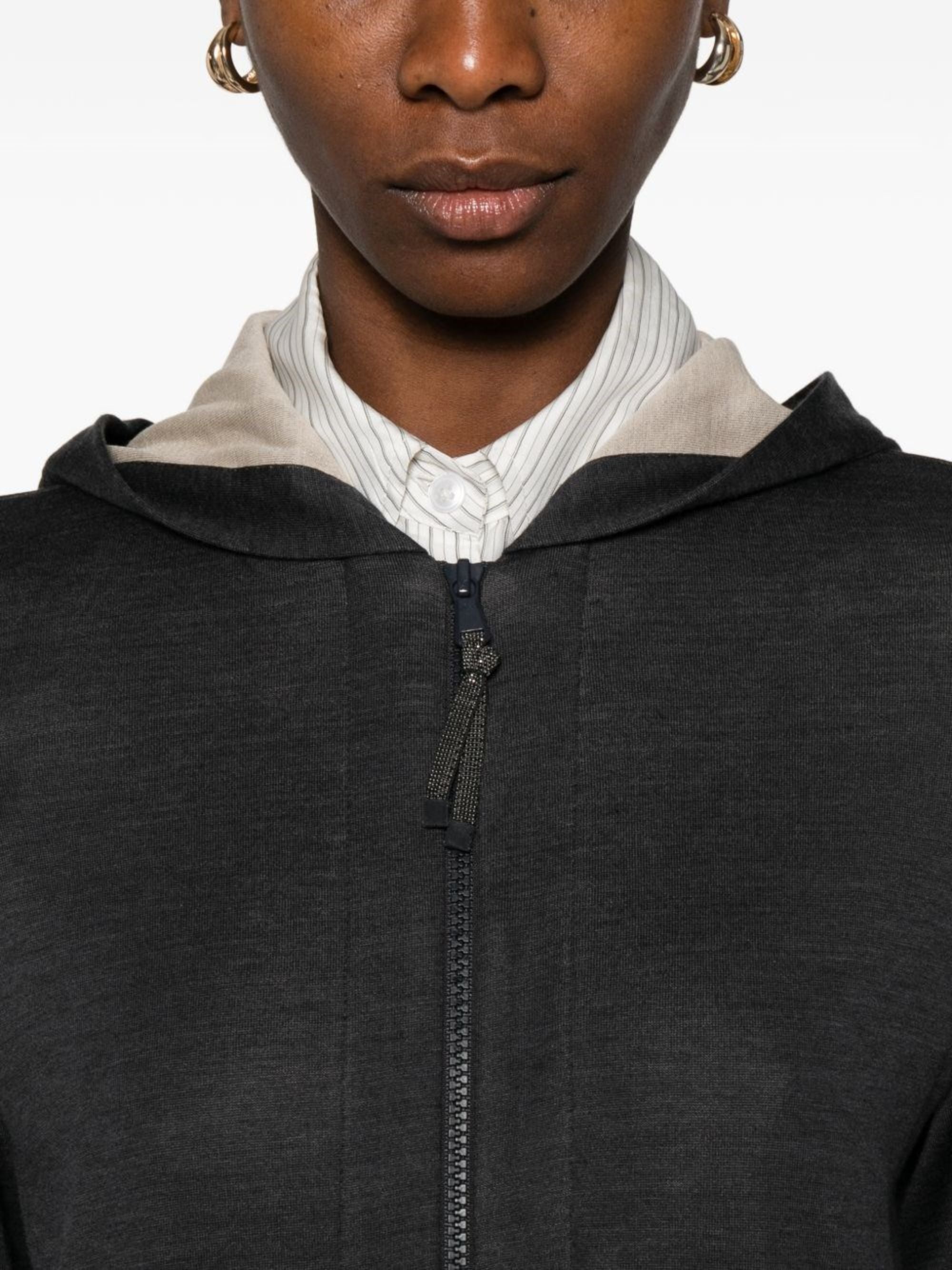 Brunello Cucinelli Sweaters Grey Cotton Silk Polyamide