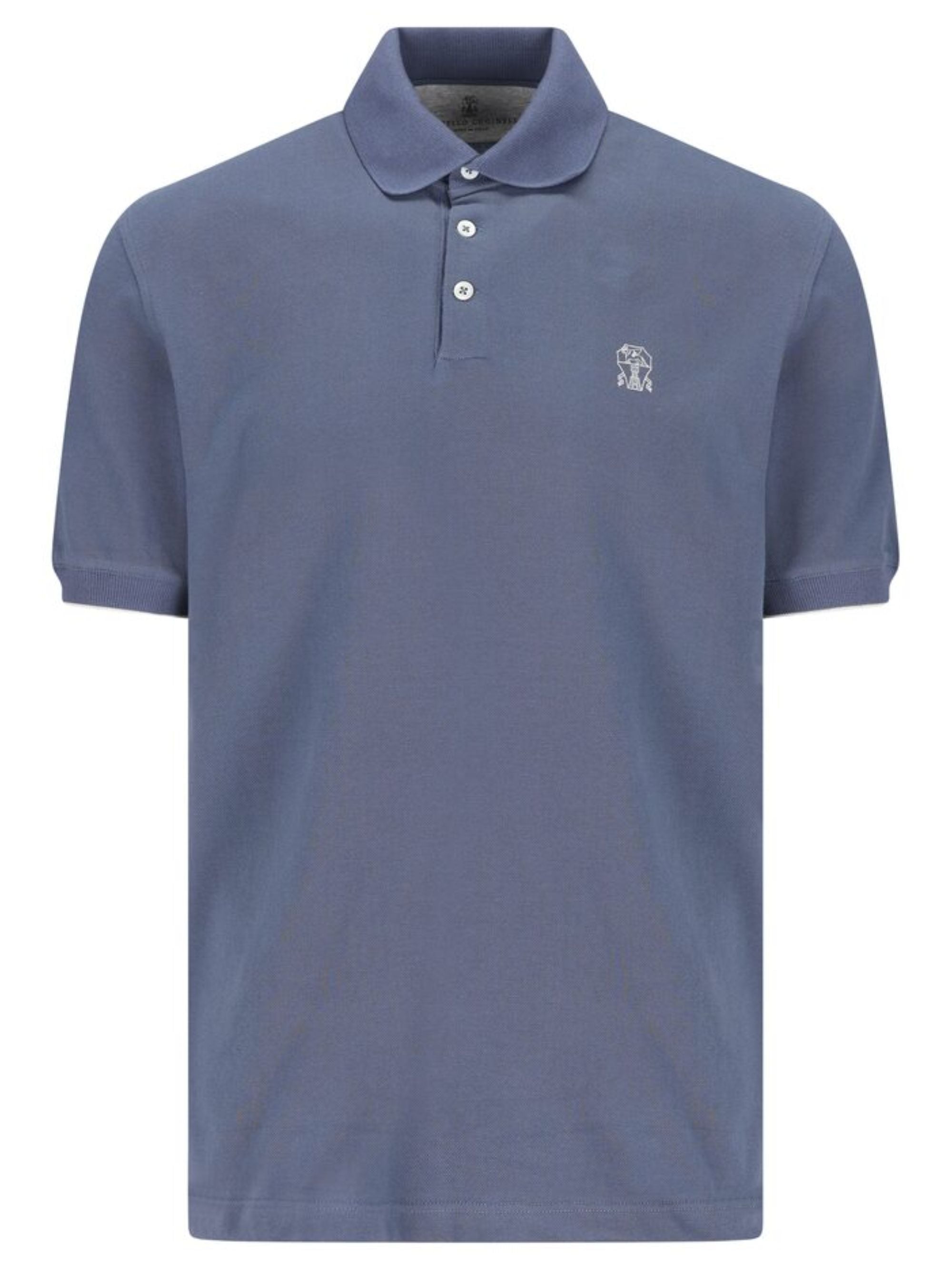 Brunello Cucinelli T-shirts and Polos Avion Blue Cotton