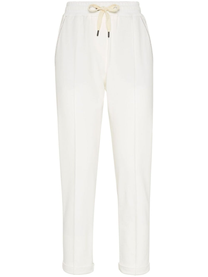 Brunello Cucinelli Trousers White Cotton Elastane