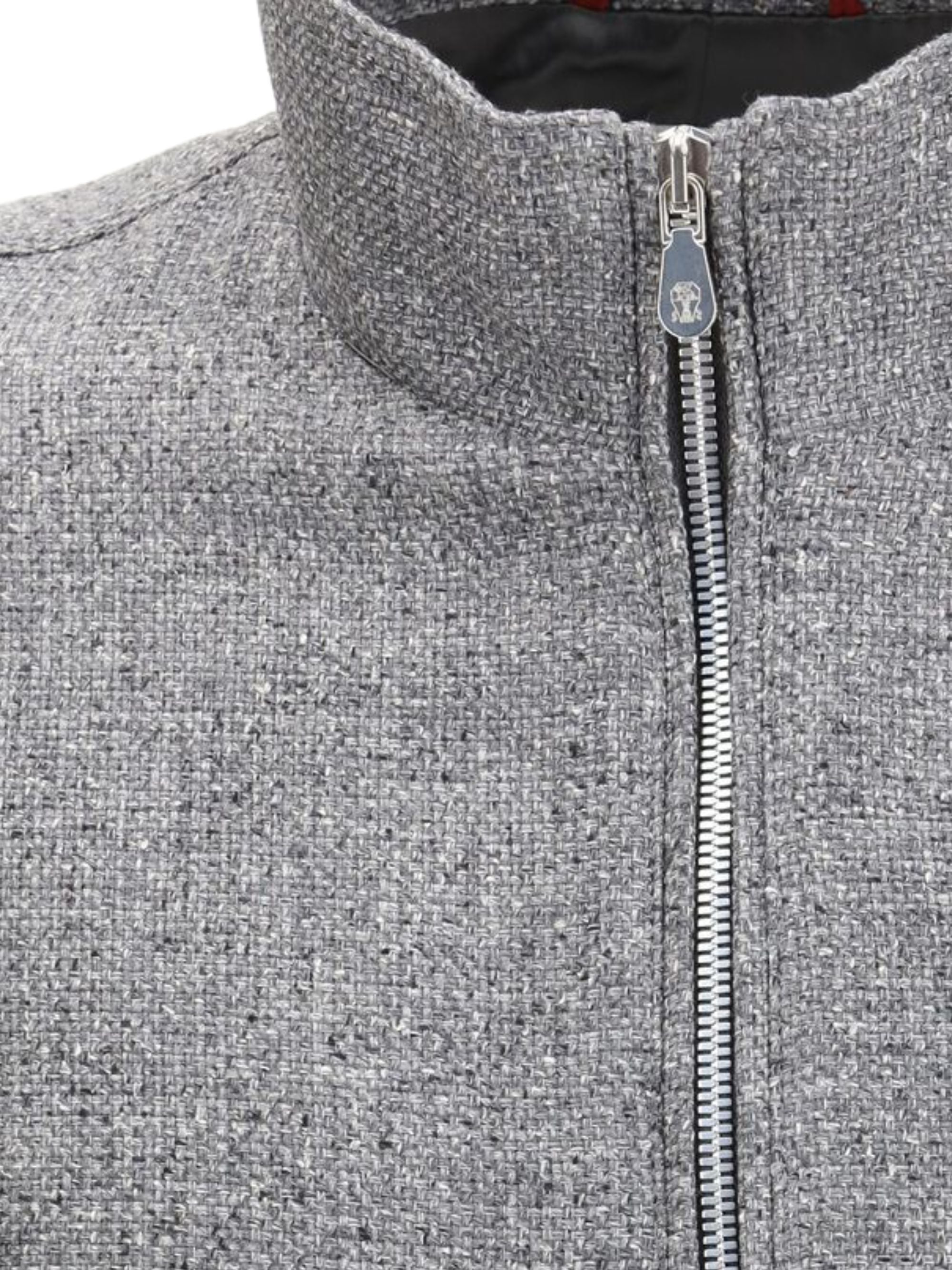 Brunello Cucinelli Coats Grey Silk Linen Wool