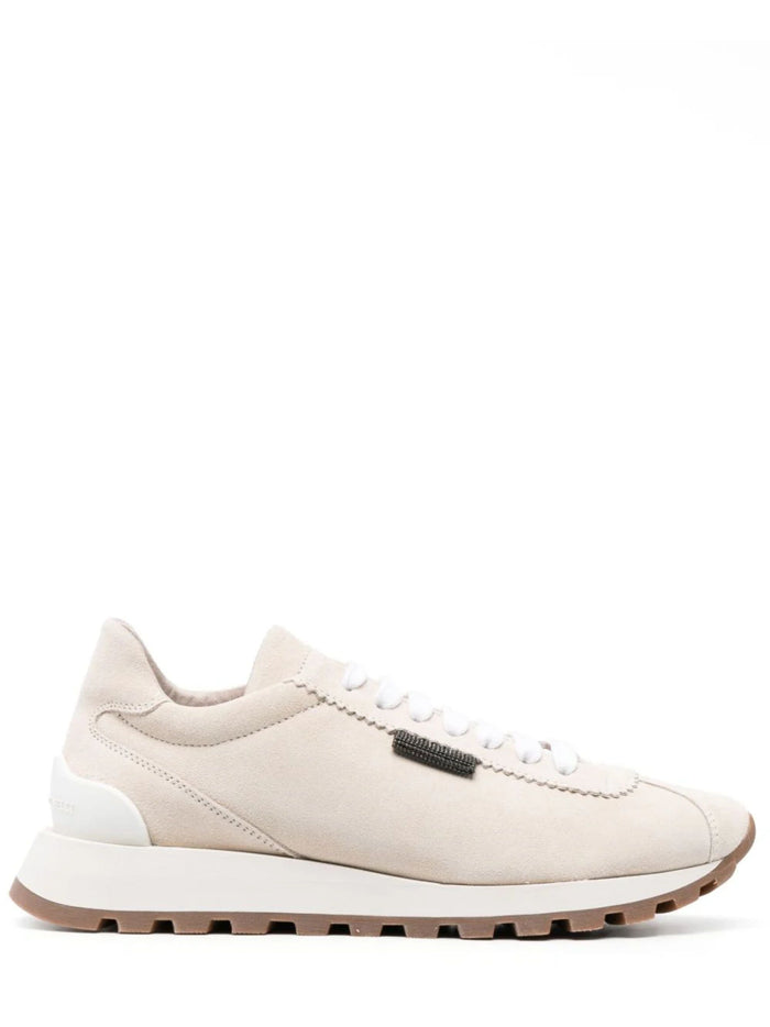 Brunello Cucinelli Sneakers Ivory Calf Leather