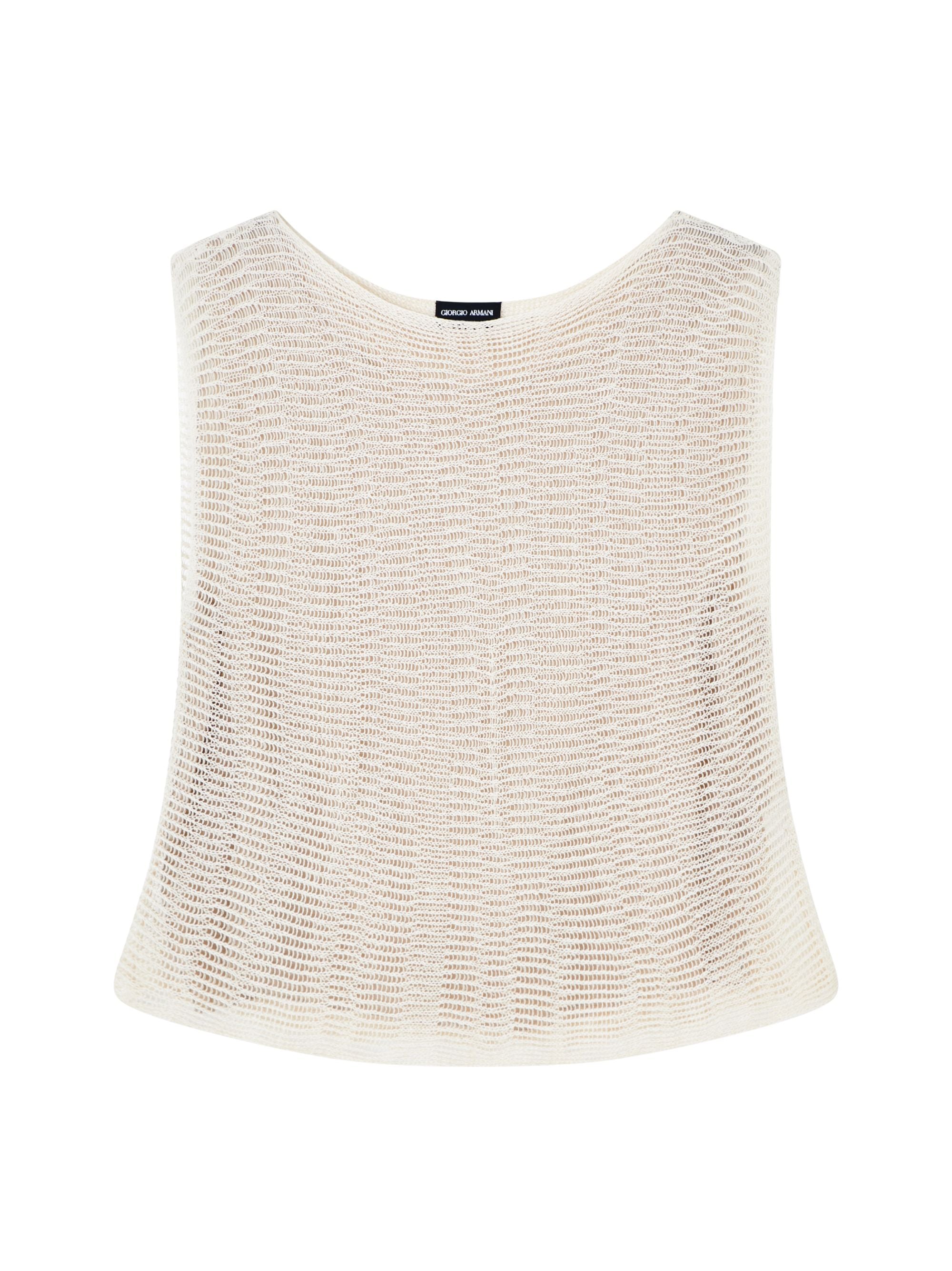 Giorgio Armani Top Beige Polyamide Ramie