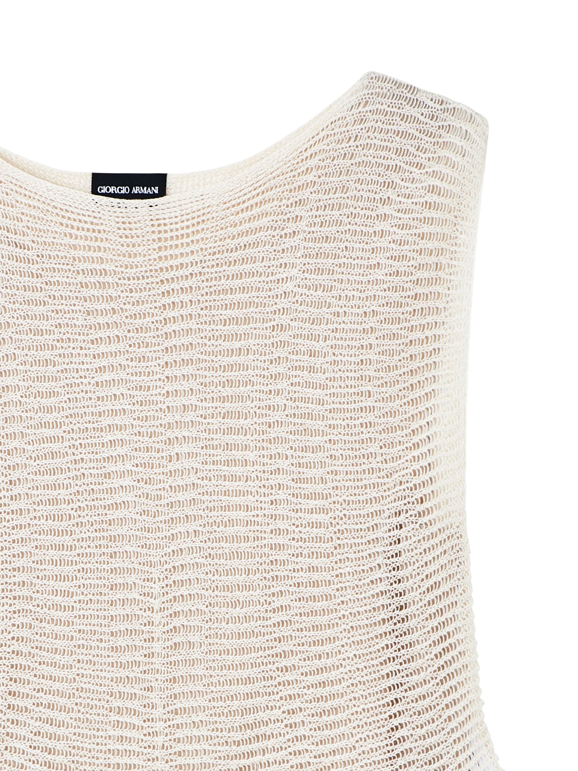 Giorgio Armani Top Beige Polyamide Ramie
