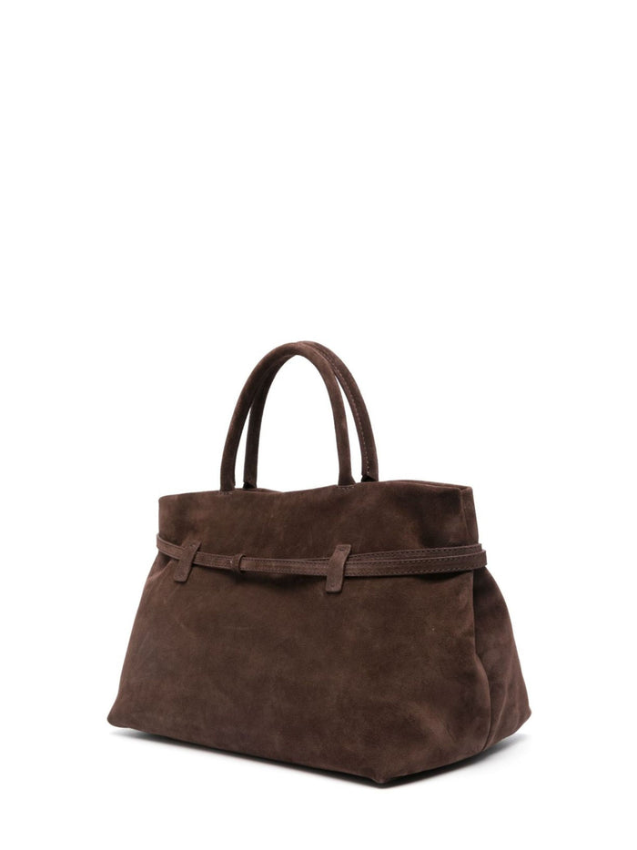 Manu Atelier Bags Brown Suede Leather