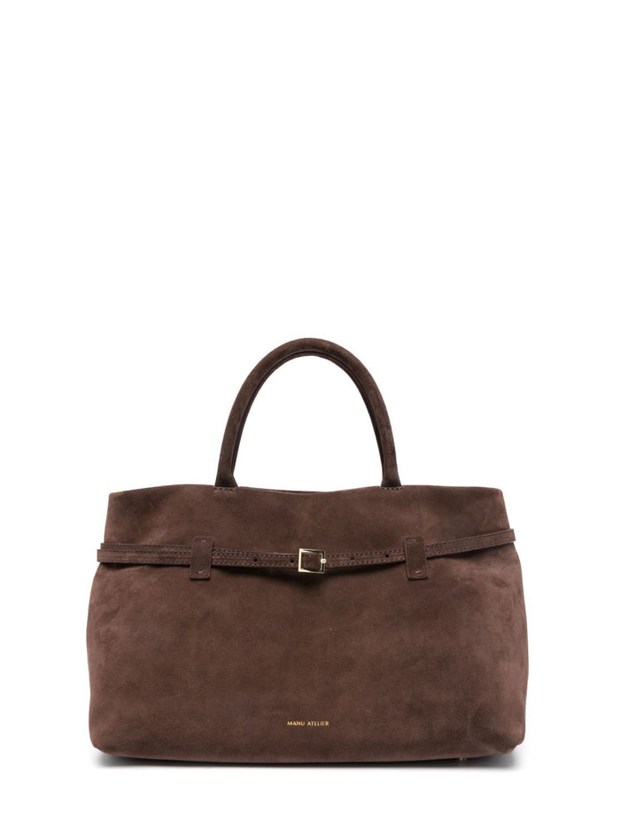 Manu Atelier Bags Brown Suede Leather