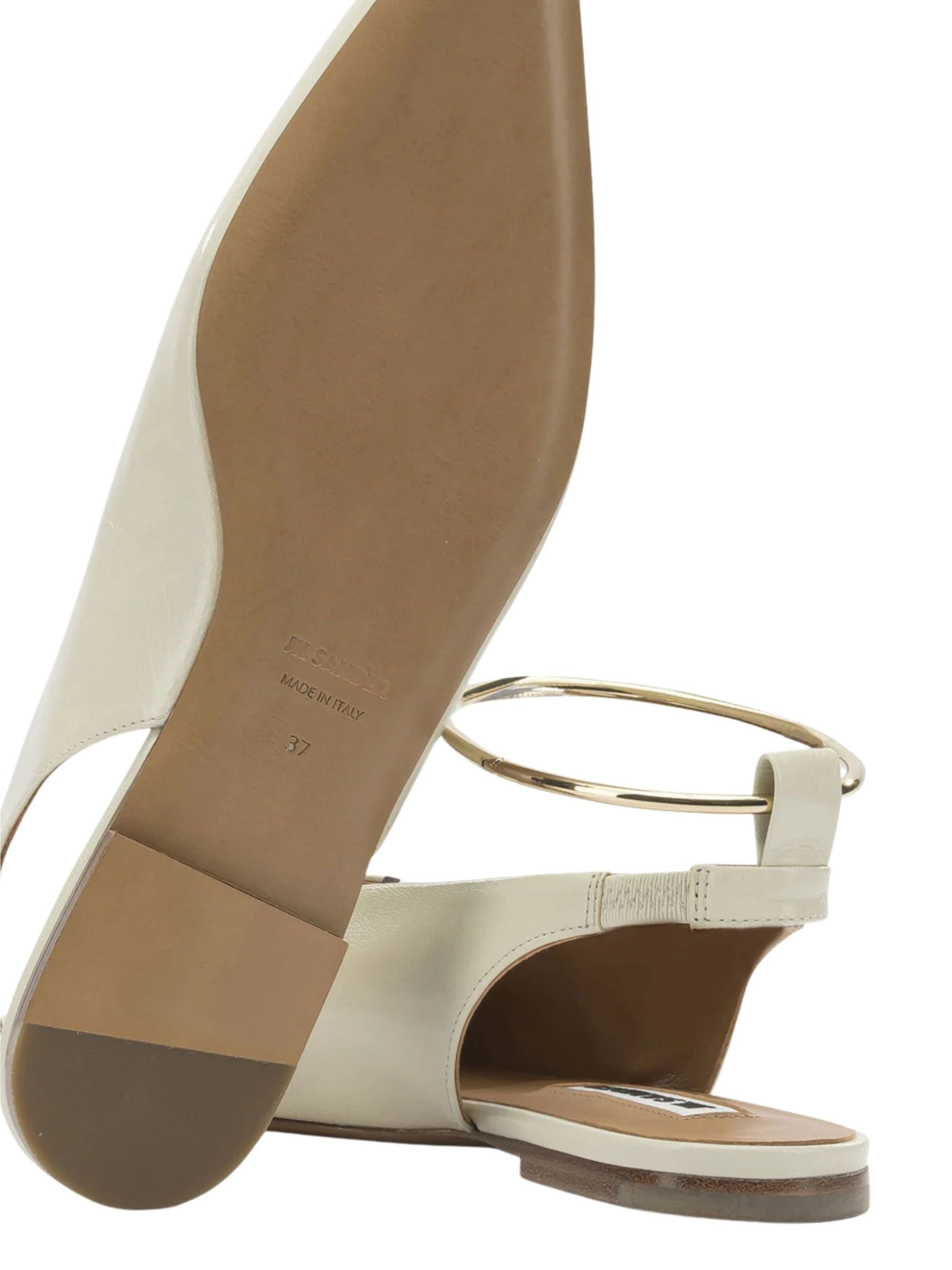 Jil Sander With Heel White Goat Leather
