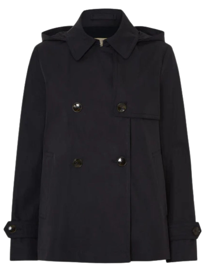 Herno Coats Blue Cotton