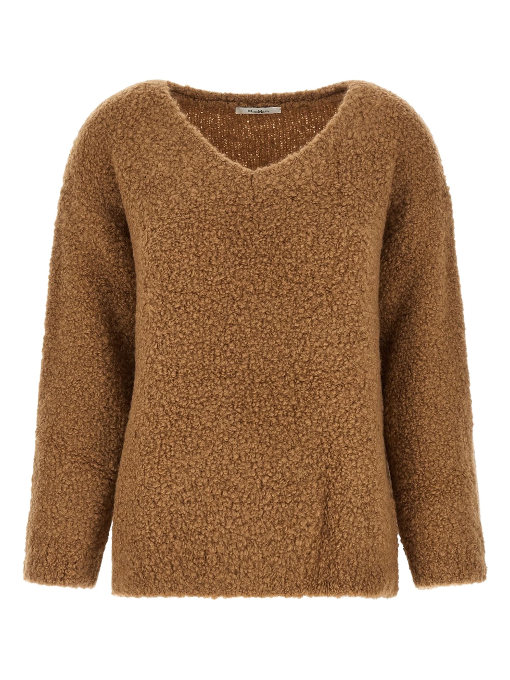 Max Mara Top Beige Camel Wool Silk