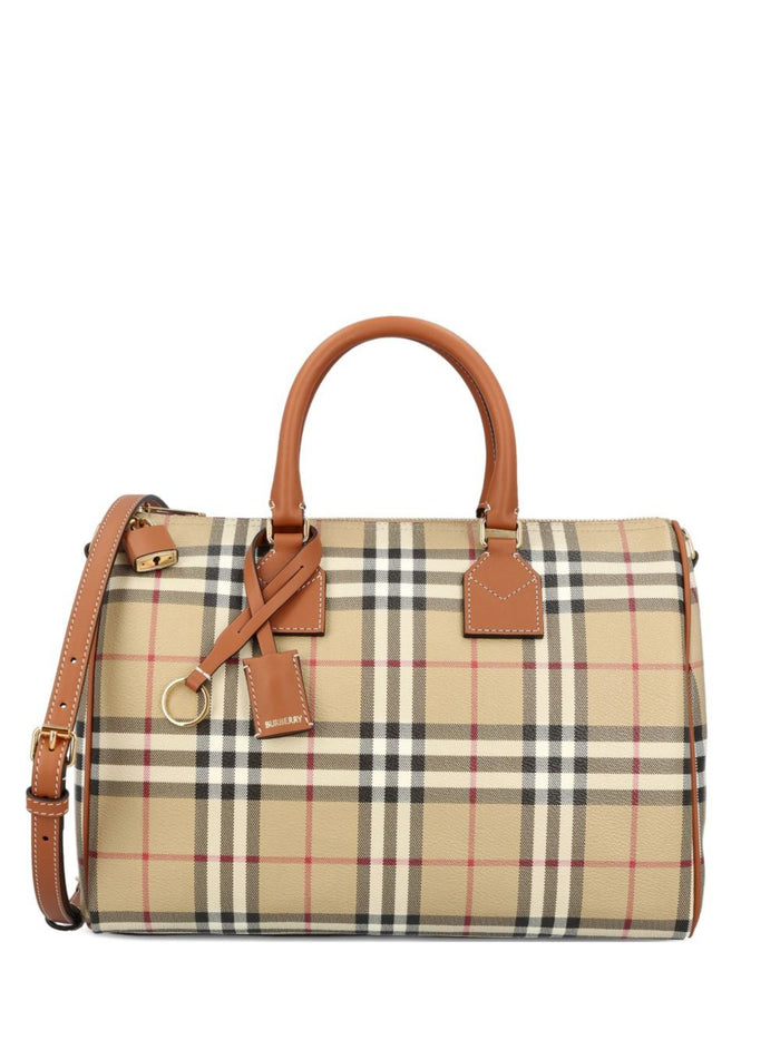 Burberry Bags Beige Cotton Polyurethane Polyester