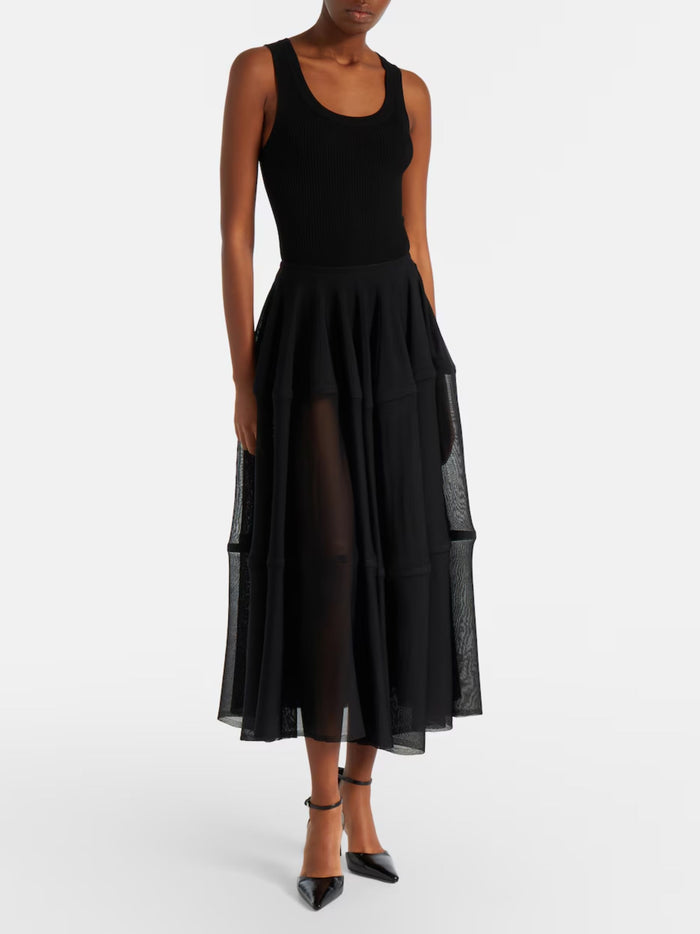Alaia Skirts Black Viscose Polyamide