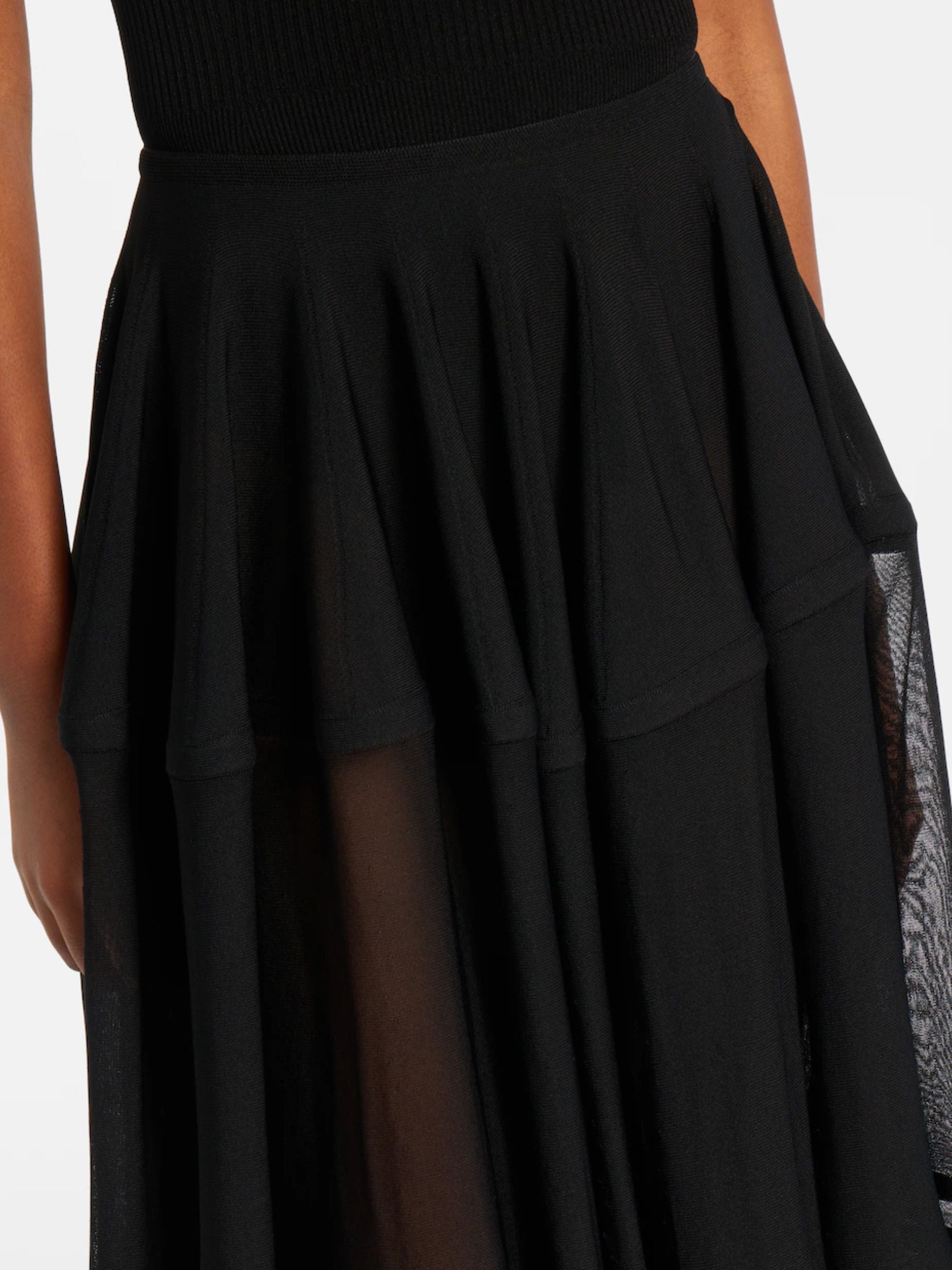 Alaia Skirts Black Viscose Polyamide