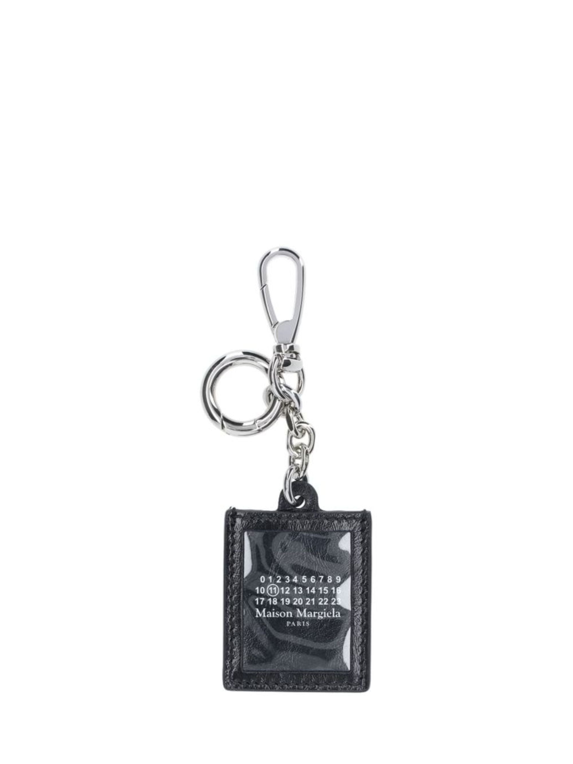 Maison Margiela Keychains Black Cow Leather
