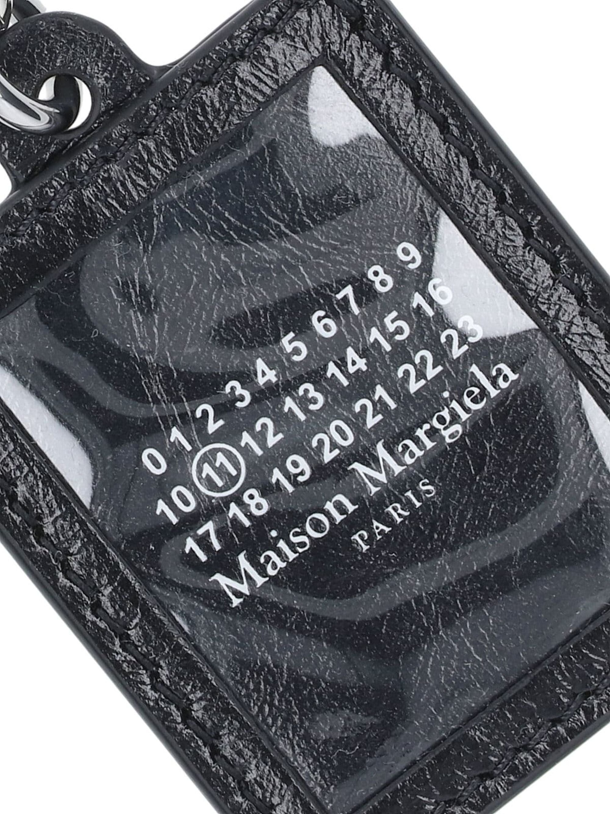 Maison Margiela Keychains Black Cow Leather