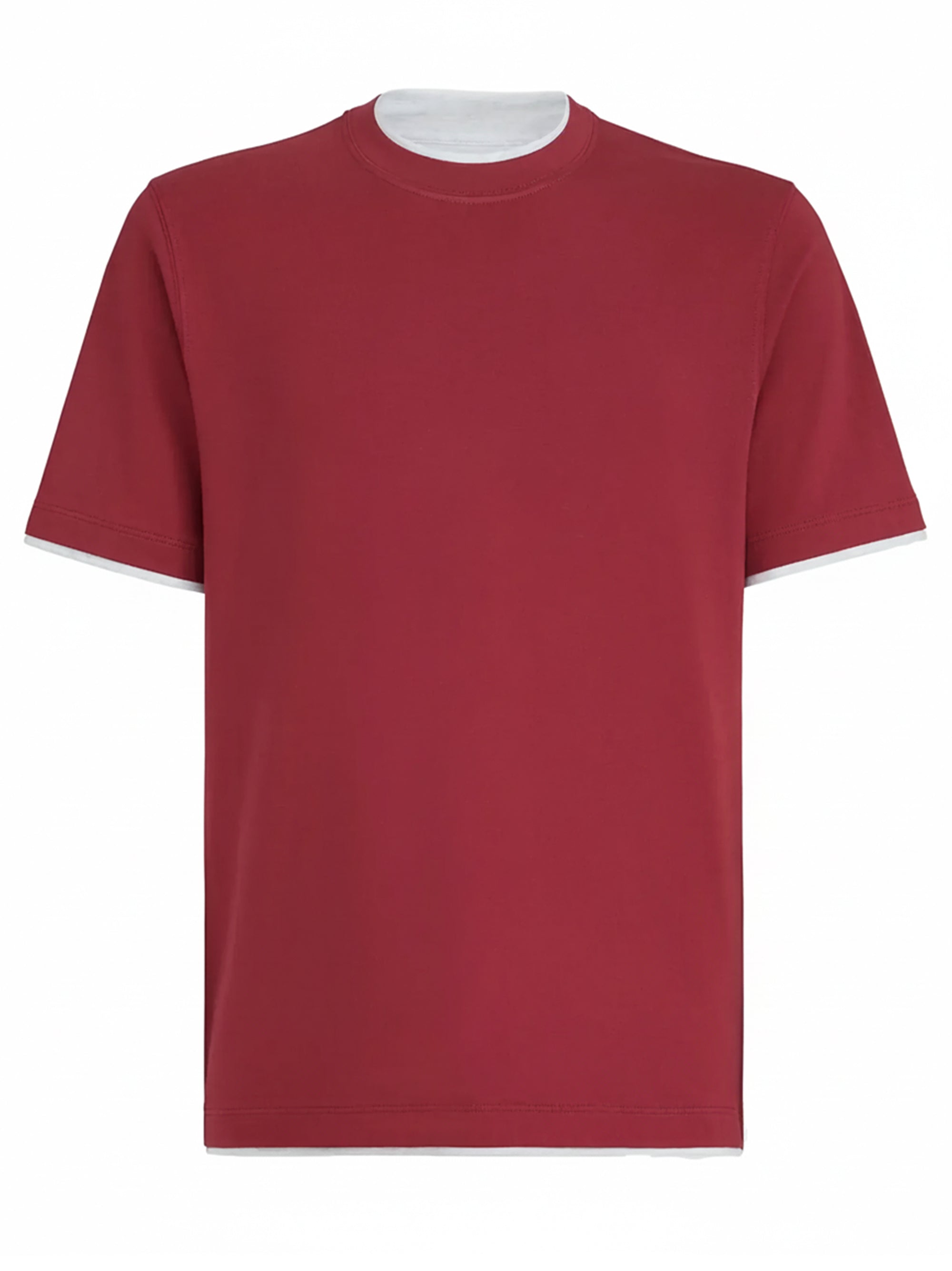 Brunello Cucinelli T-shirts and Polos Red Silk Cotton