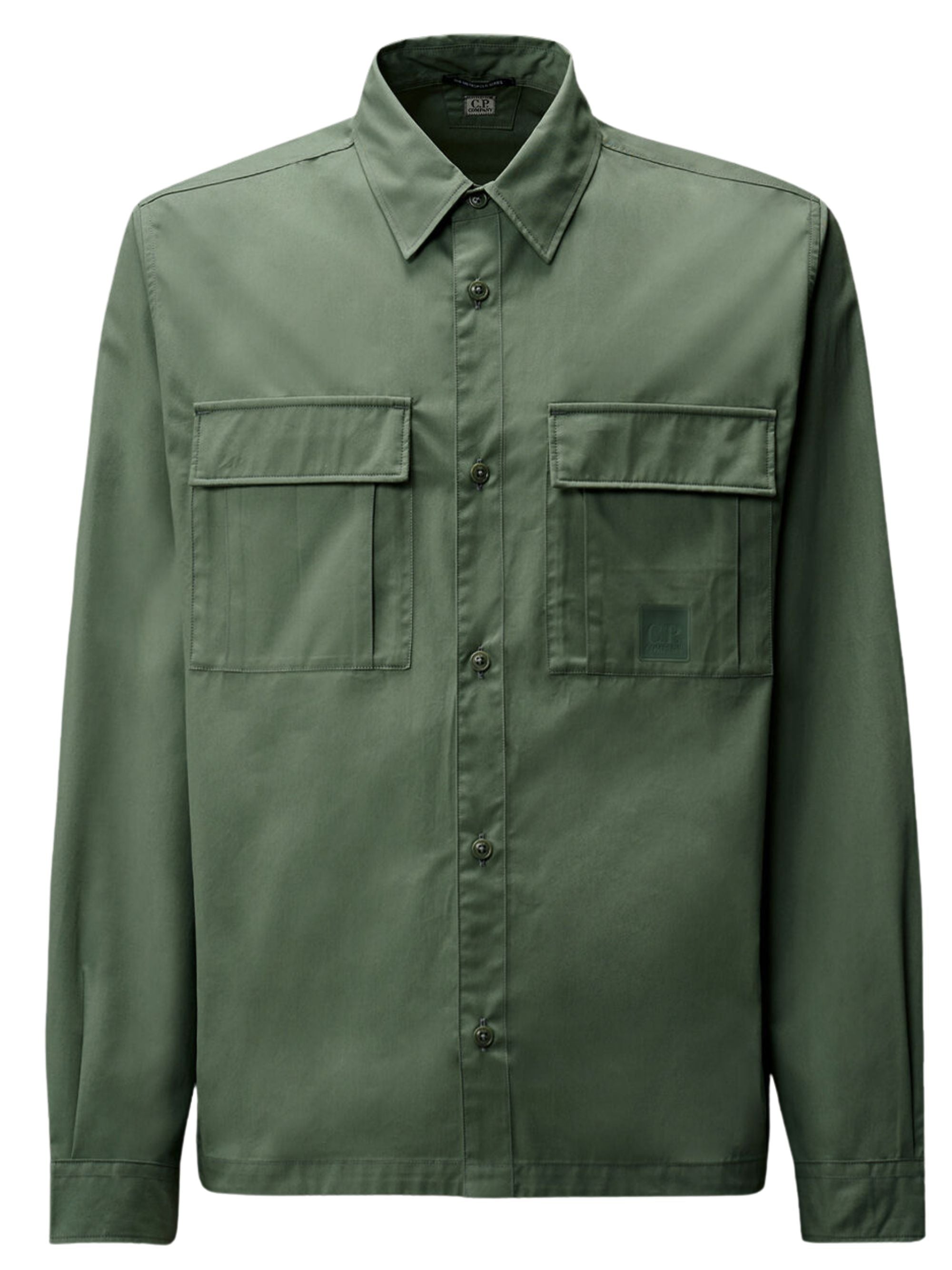 C.P. COMPANY Shirts Green Cotton