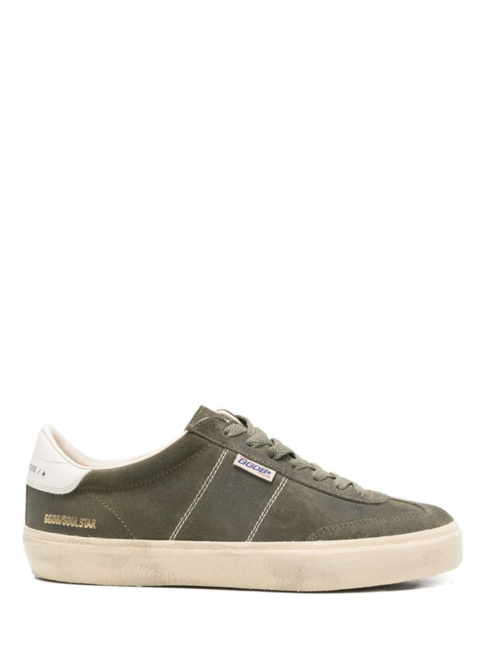 Golden Goose Sneakers Green Cow Leather