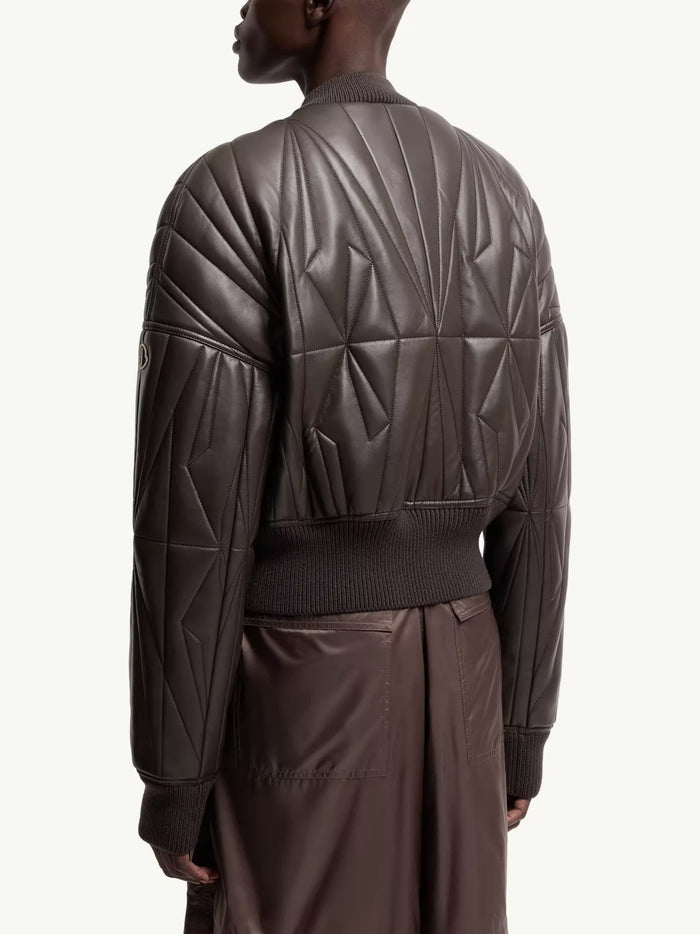 MONCLER X RICK OWENS Coats Brown Lamb Leather